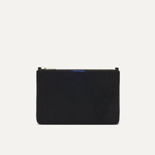 Rothy's Convertible Clutch pochette Black Espresso maglia