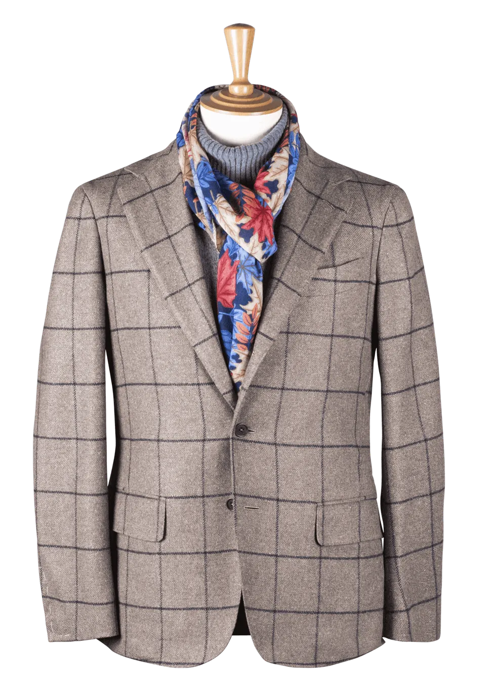 Stefano Bemer Blazers SV2130 giacca lana taupe quadri