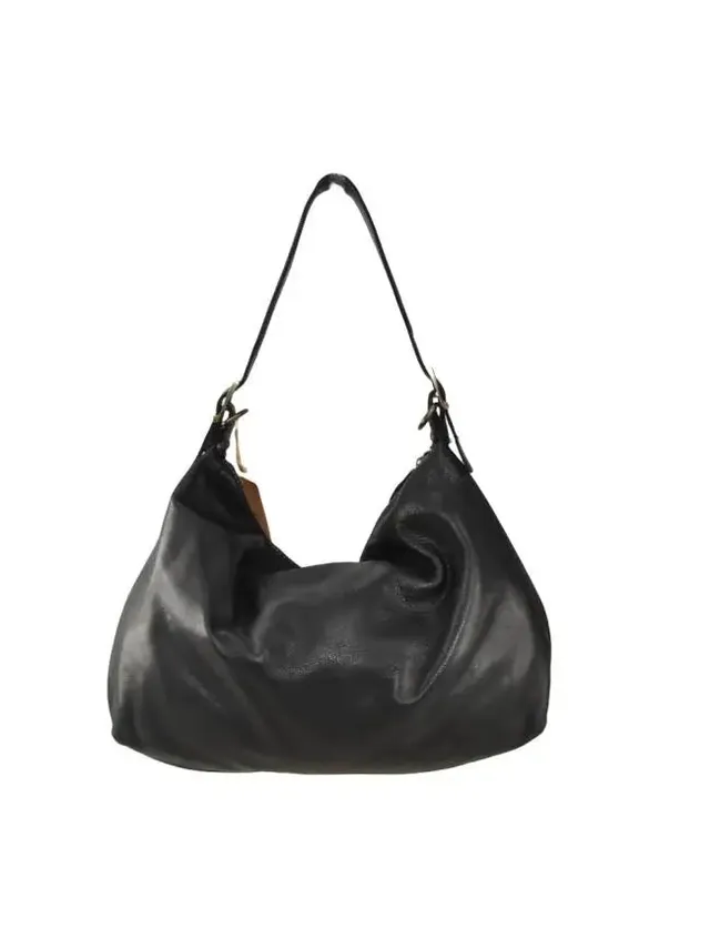 Sandro Barbera & Figli BAYL49 borsa a spalla pelle nero vintage