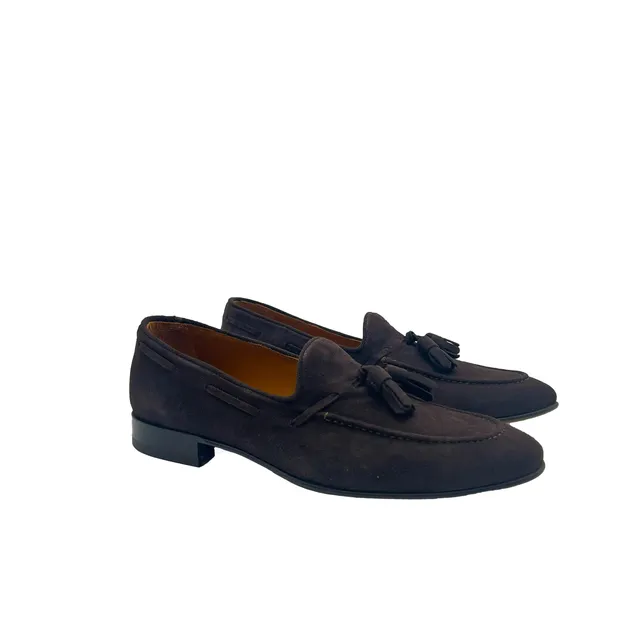 Sandro Barbera Mocassini 45218 tassel loafer uomo moka camoscio