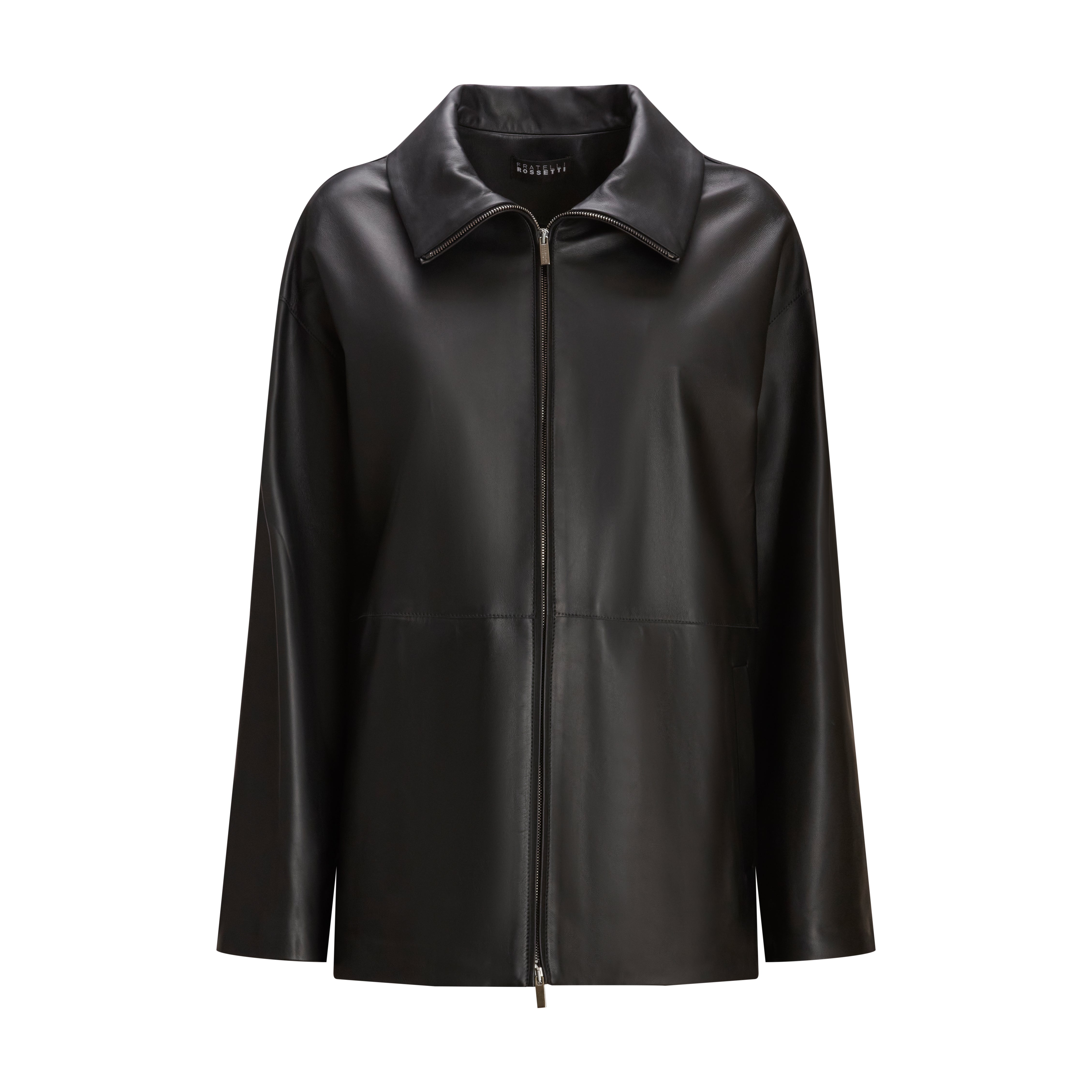 F.lli Rossetti 98408 Giacca Pelle Nera Nappa Donna