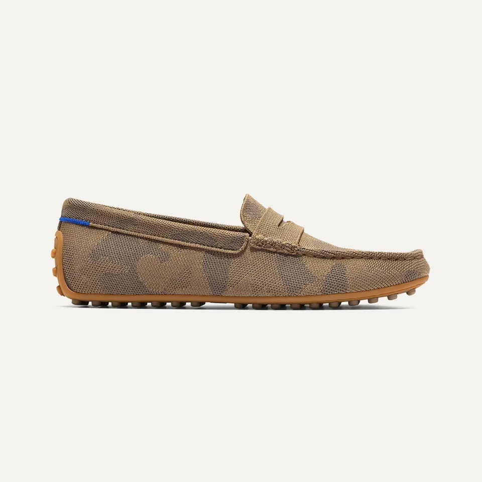 Rothy's The Men's Driver mocassino uomo Brown Camo knit