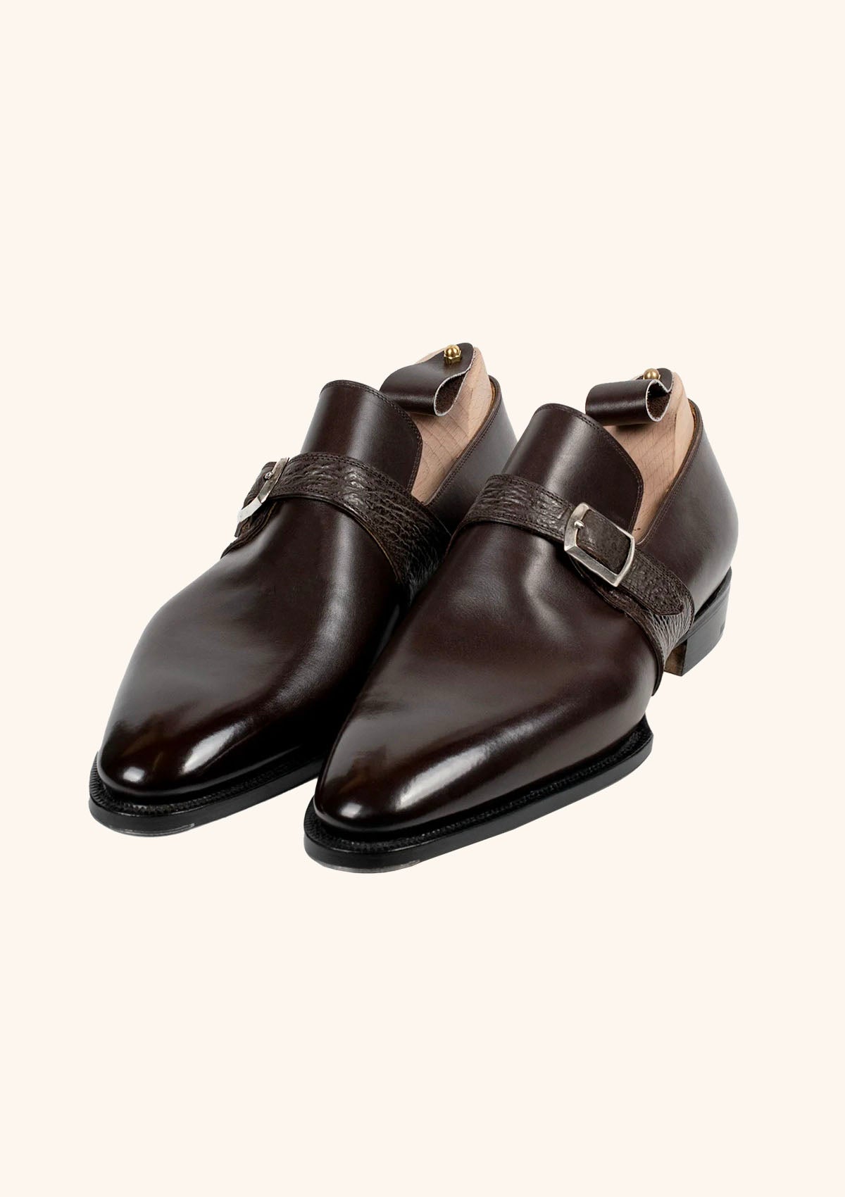 Stefano Bemer Monks T2200 monk uomo vitello testa moro 42