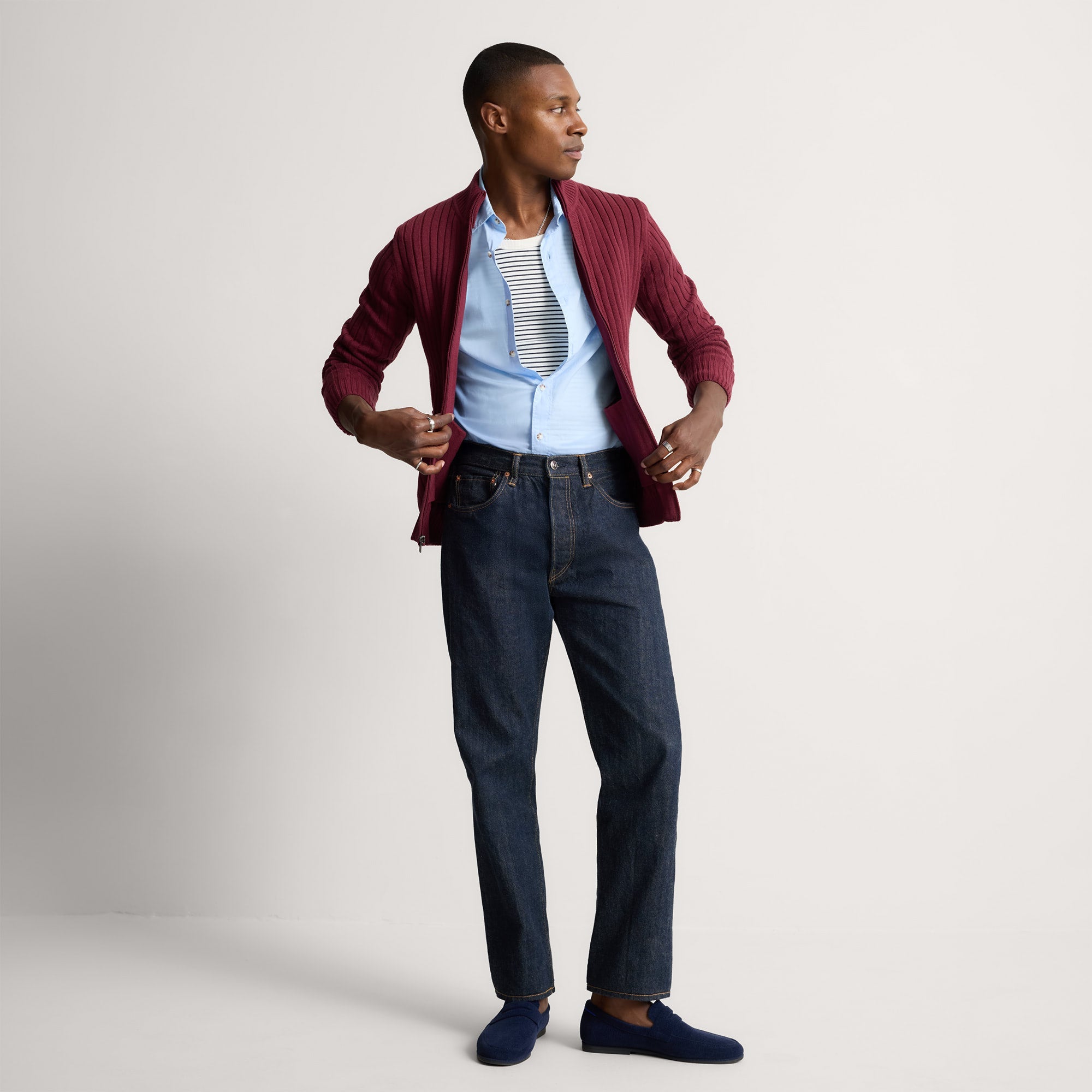 Rothy's The Ravello Penny Loafer mocassini uomo blu scamosciato