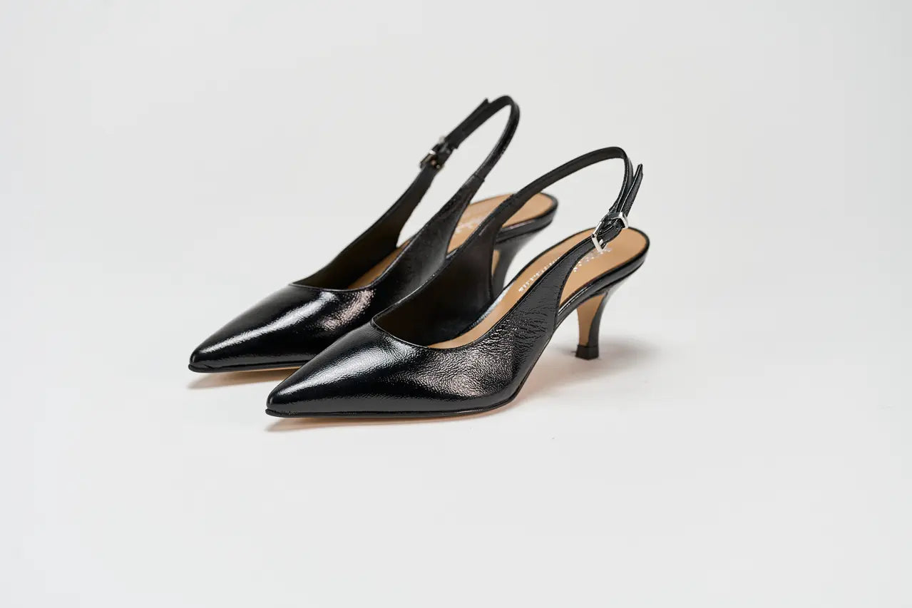 Sandro Barbera 3319-04 decollete chanel naplak nero tacco 5
