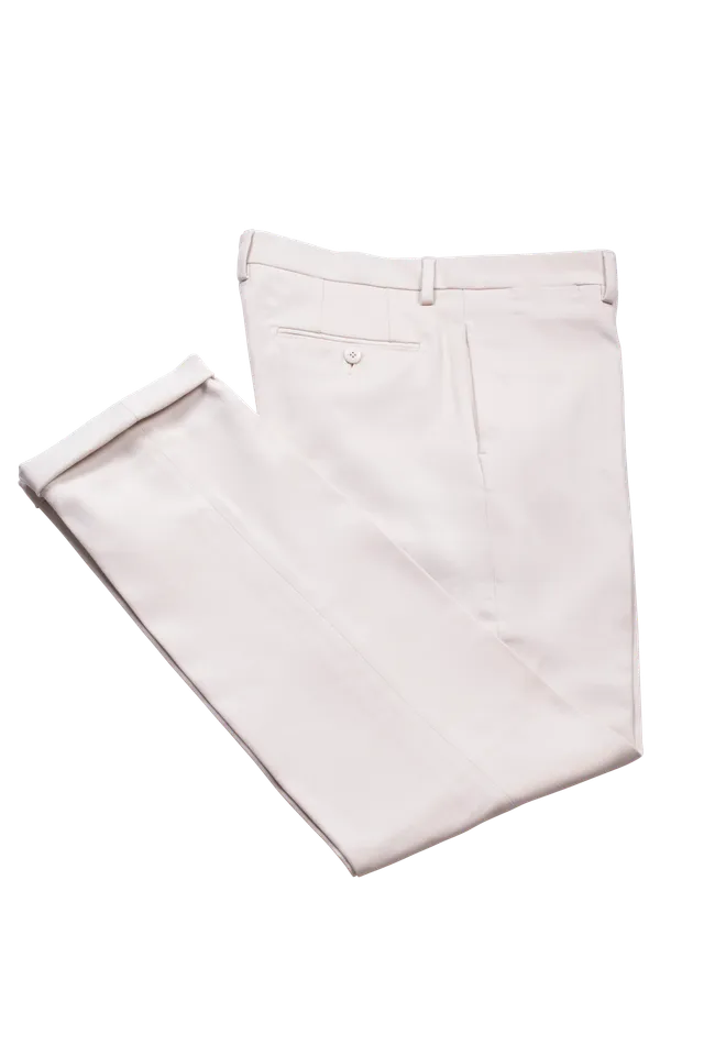 Stefano Bemer Trousers SV3067 Pantaloni Crema Cotone