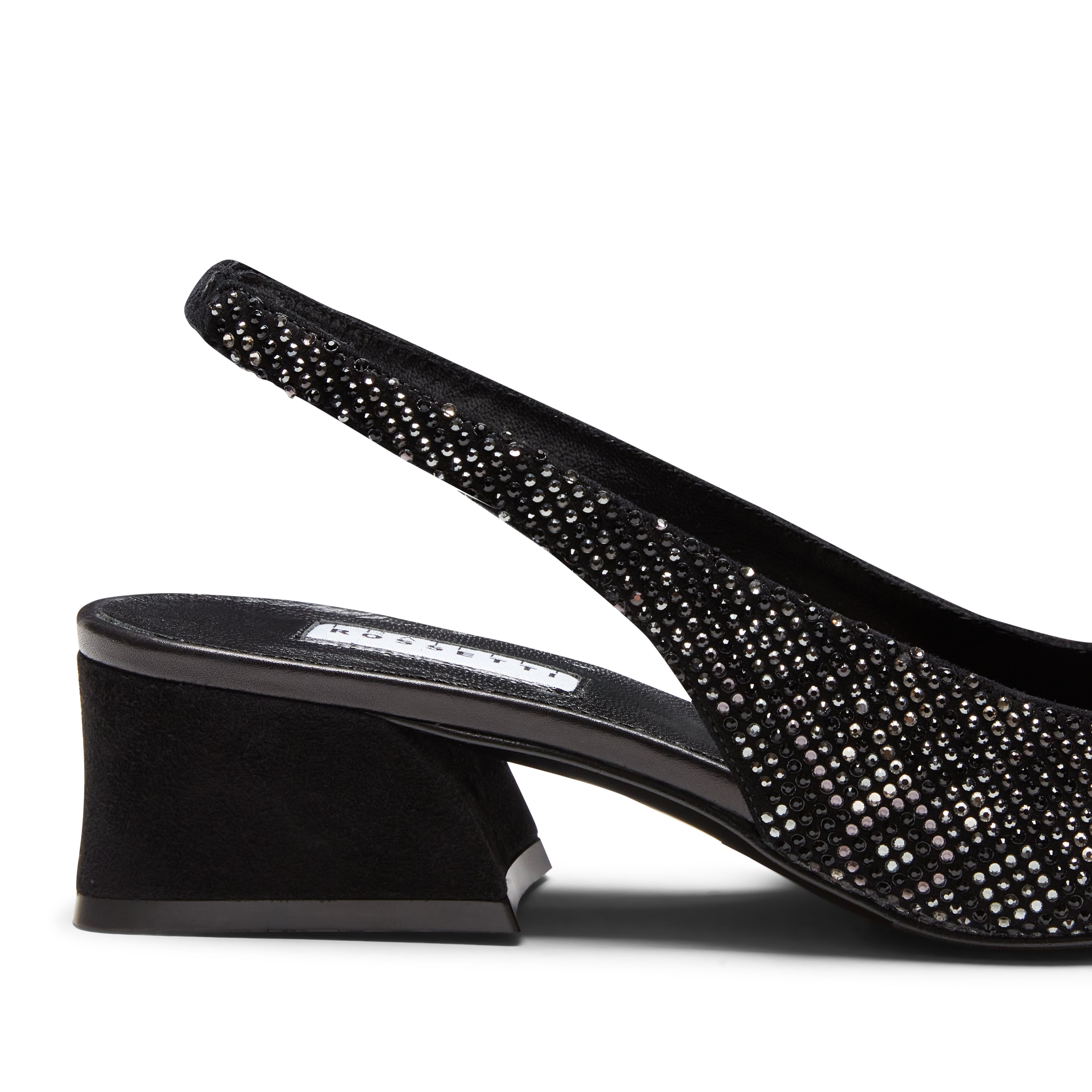 F.lli Rossetti Décolleté 68173 Suede Nero Strass Tacco 40