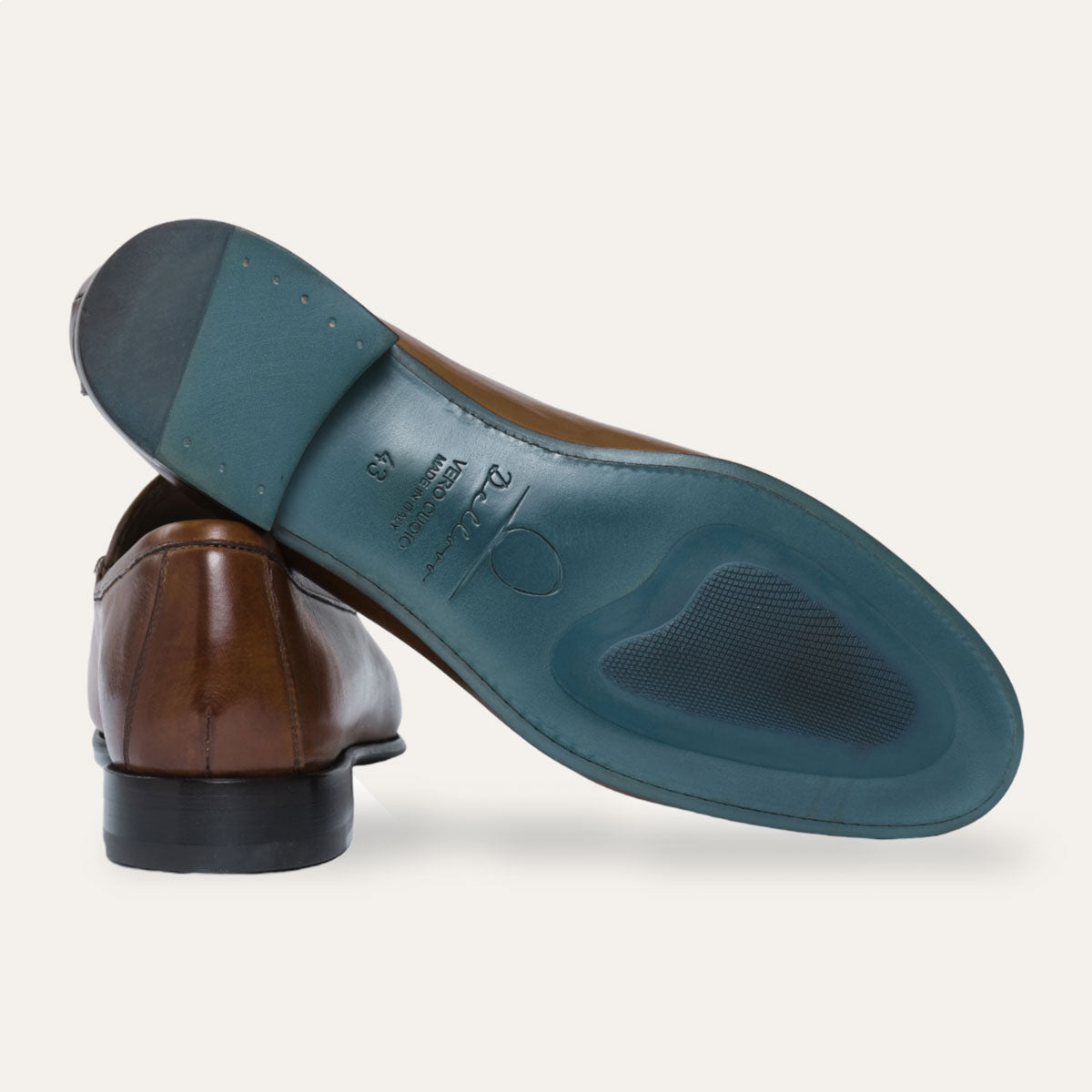 Dellovo Mocassini Tartaglia loafer nappine siena pelle