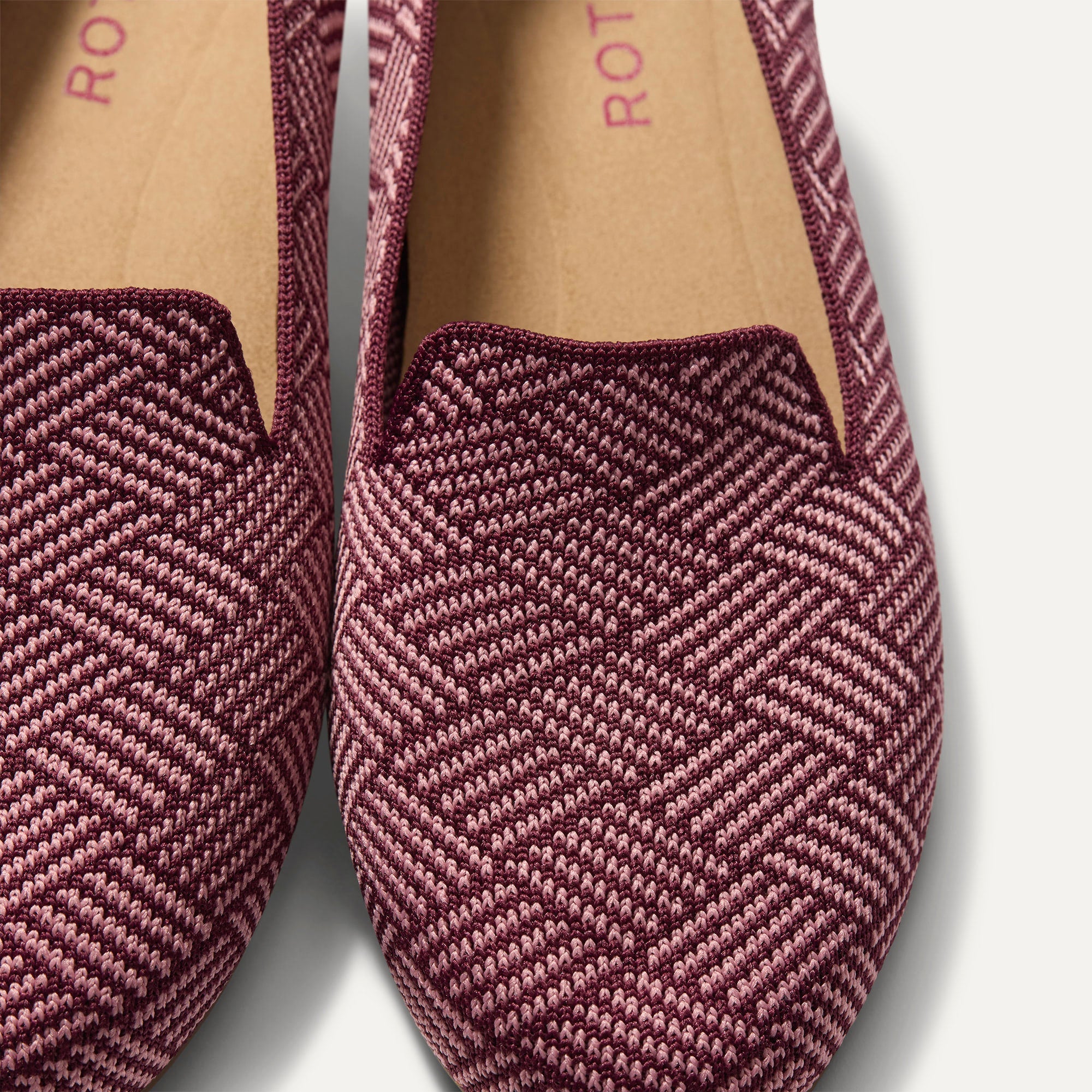 Rothy's The Daily Loafer mocassini donna Fig Zig Zag rosa