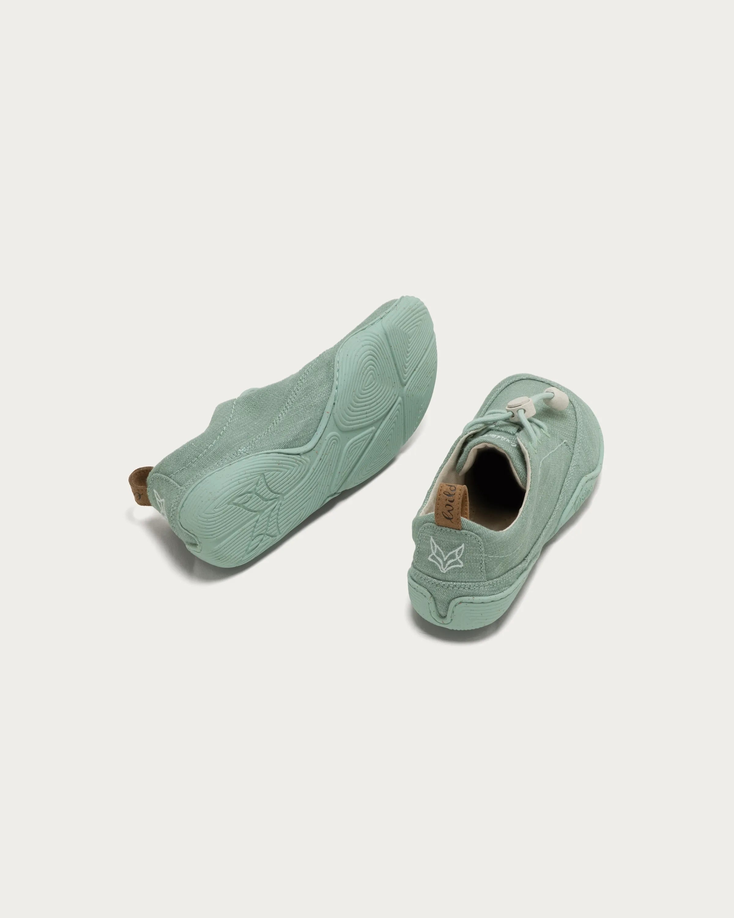 Wildling Lelin menthe scarpe bimbi lino verde EU 28 vegan