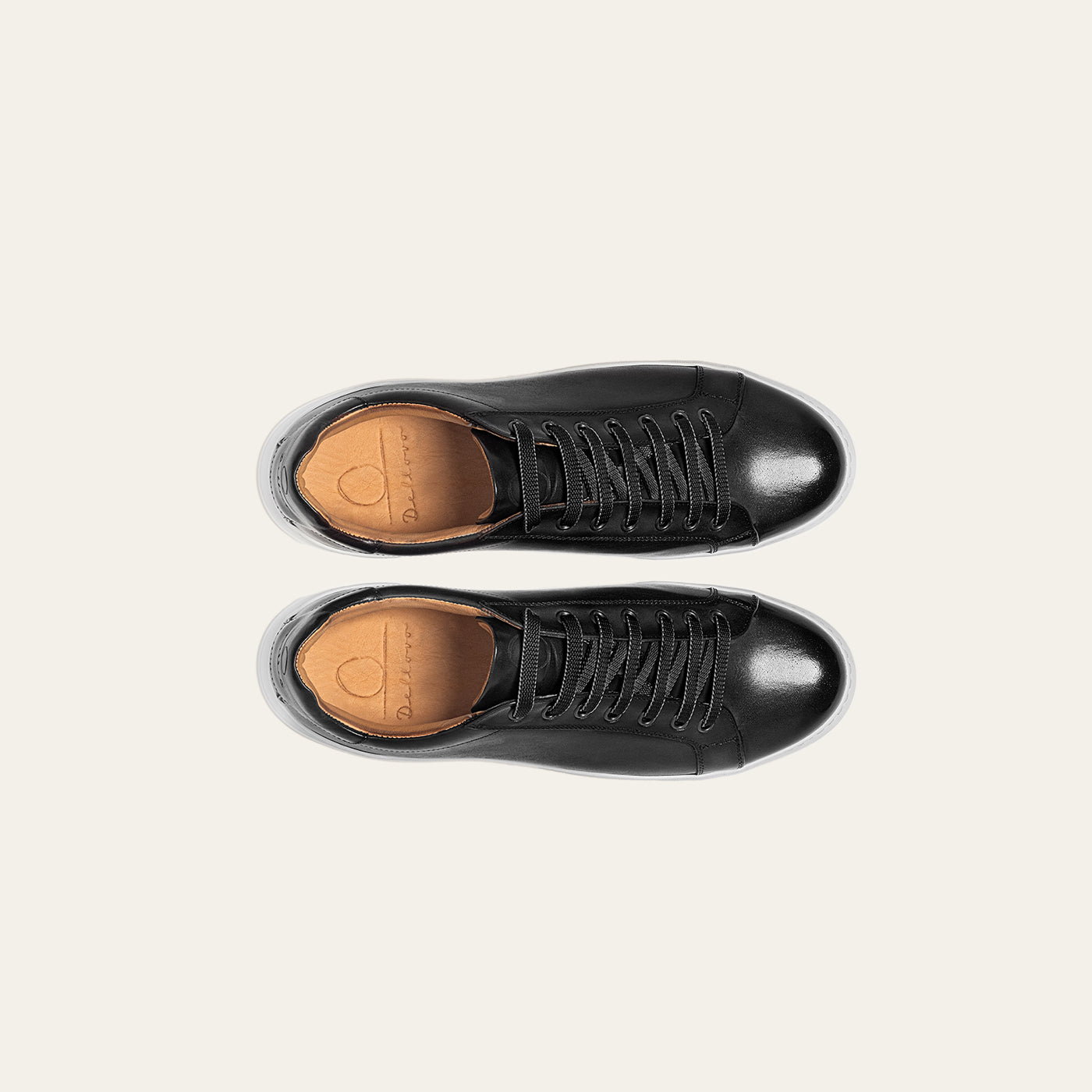 Dellovo Posillipo Sneaker Uomo Nero Pelle Vitello