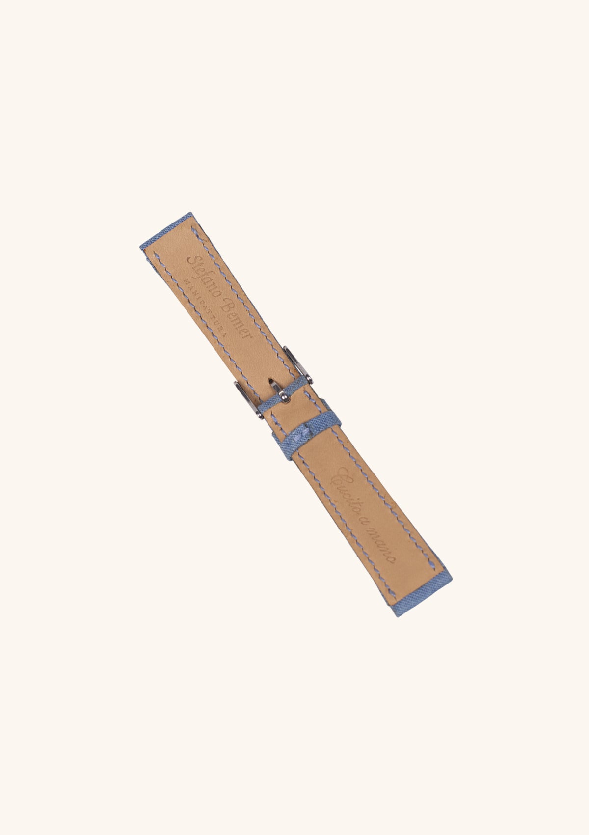 Stefano Bemer Watch Straps Cinturino Orologio Denim Light Wash 18mm