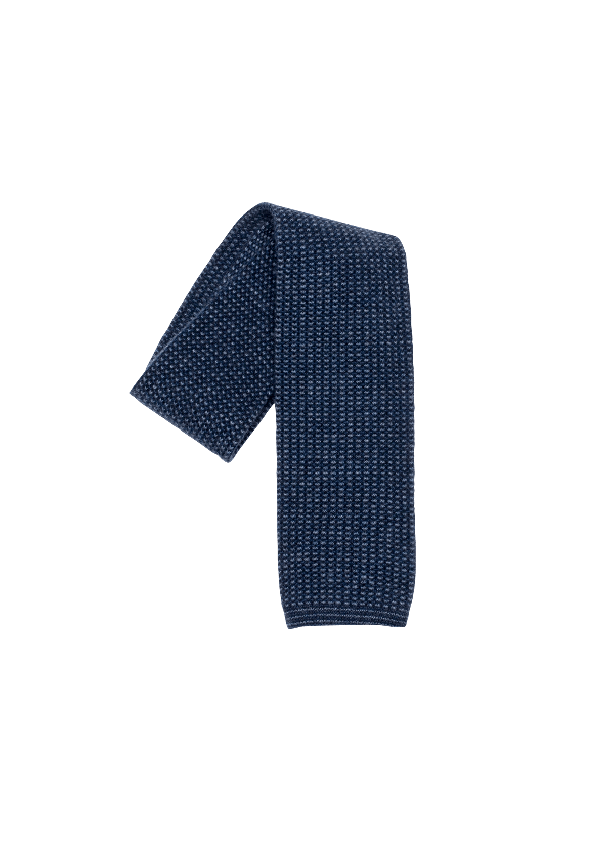 Stefano Bemer Ties cravatta lana maglia blu azzurro 8 cm