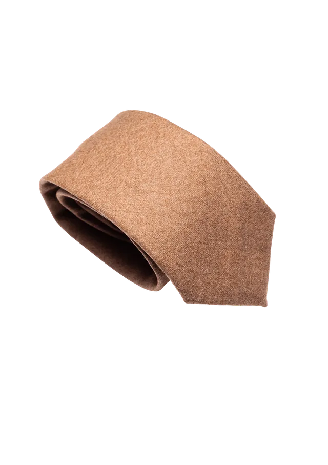 Stefano Bemer Ties Cravatta Lana Beige Classica 8 cm