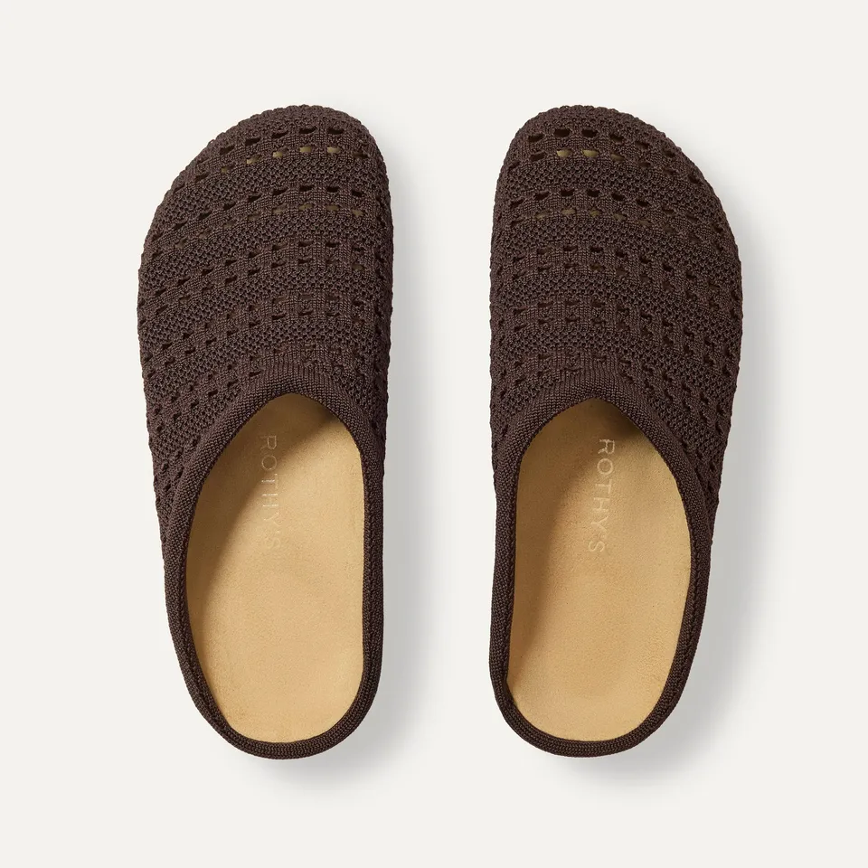 Rothy's The Casual Clog zoccoli donna Chocolate uncinetto