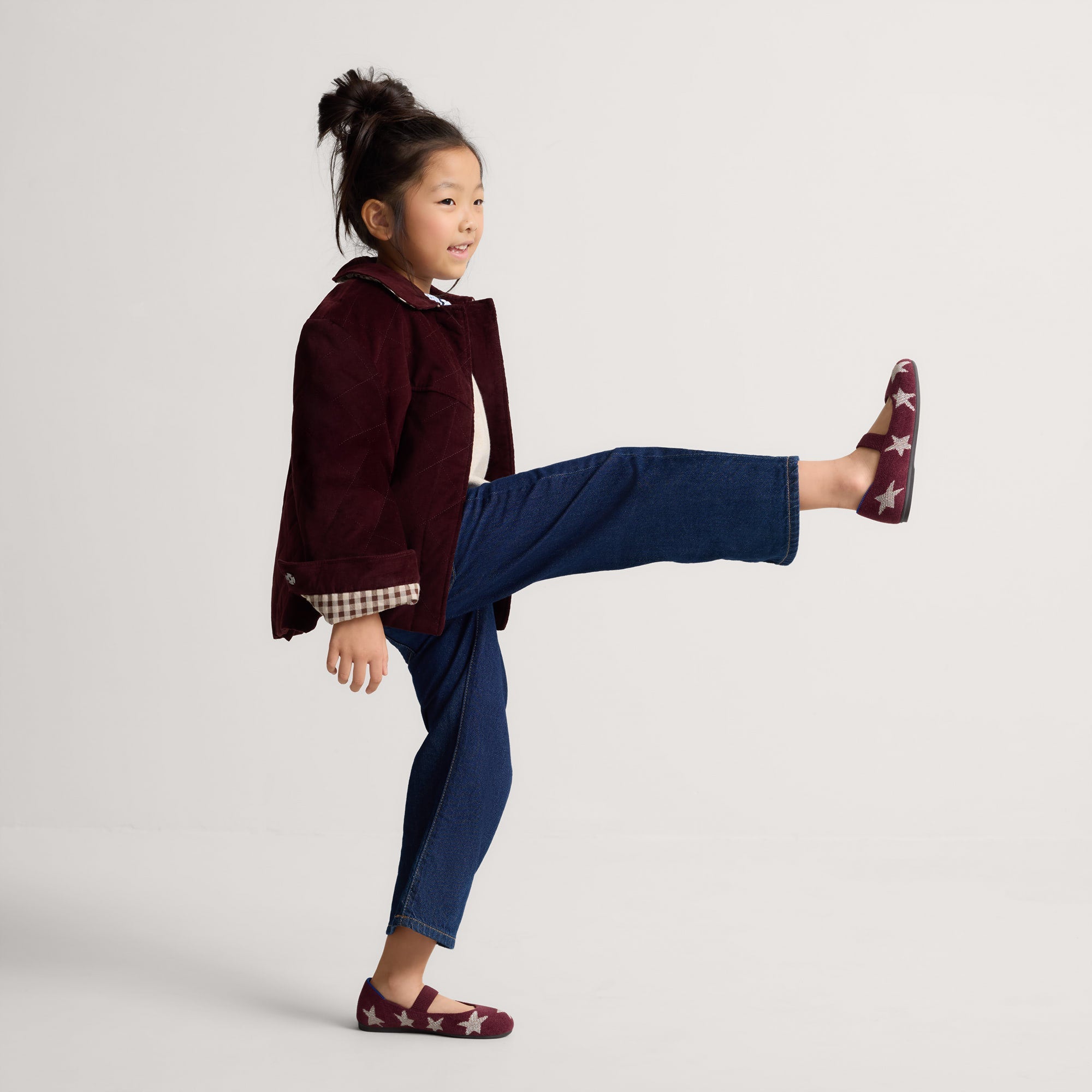 Rothy's The Kids Mary Jane scarpe bambina Twinkleberry bordeaux
