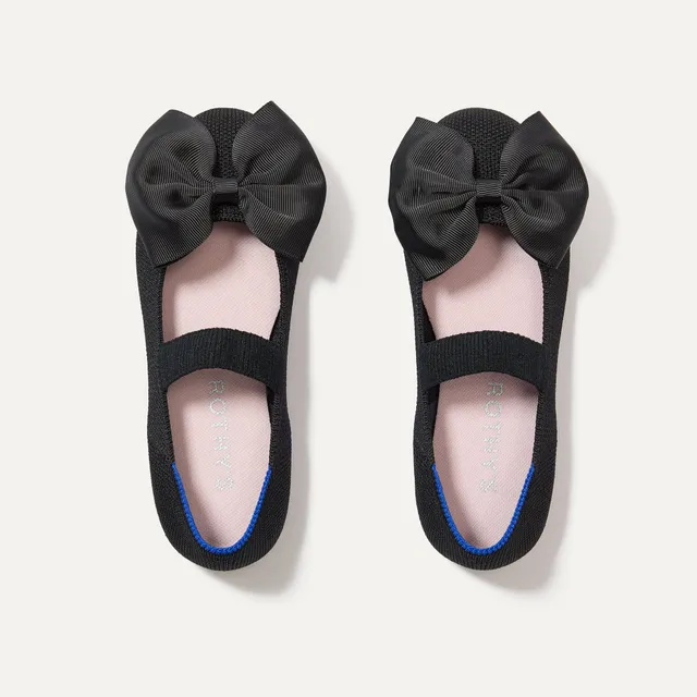 Rothy's Big Bow Mary Jane ballerine bambina nero fiocco