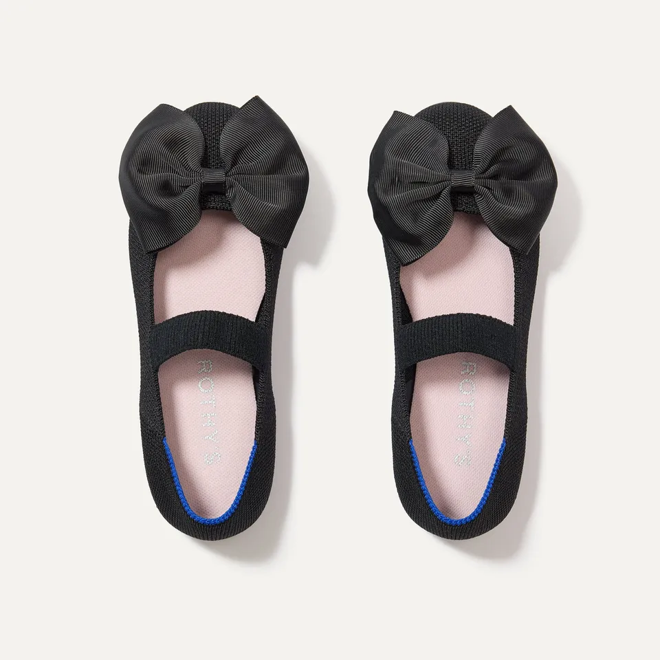 Rothy's Big Bow Mary Jane ballerine bambina nero fiocco