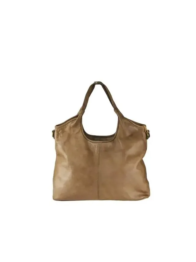 Sandro Barbera Borse BASJ58 borsa a spalla pelle taupe vintage