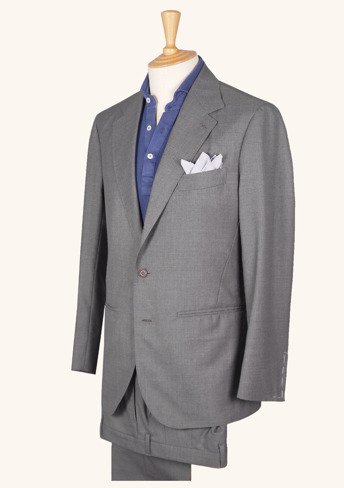 Stefano Bemer Suits SV1036 completo grigio lana monopetto