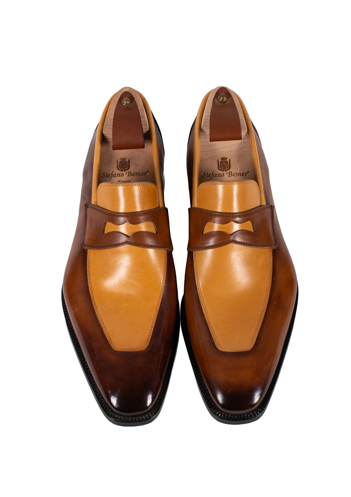 Stefano Bemer Loafers C1396 mocassini penny tan pelle