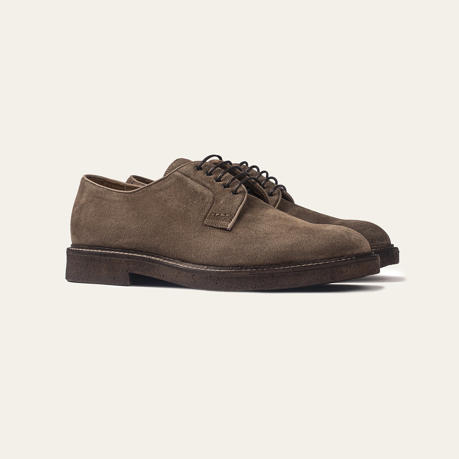 Dellovo Agnano Dark Bark derby uomo camoscio invernale