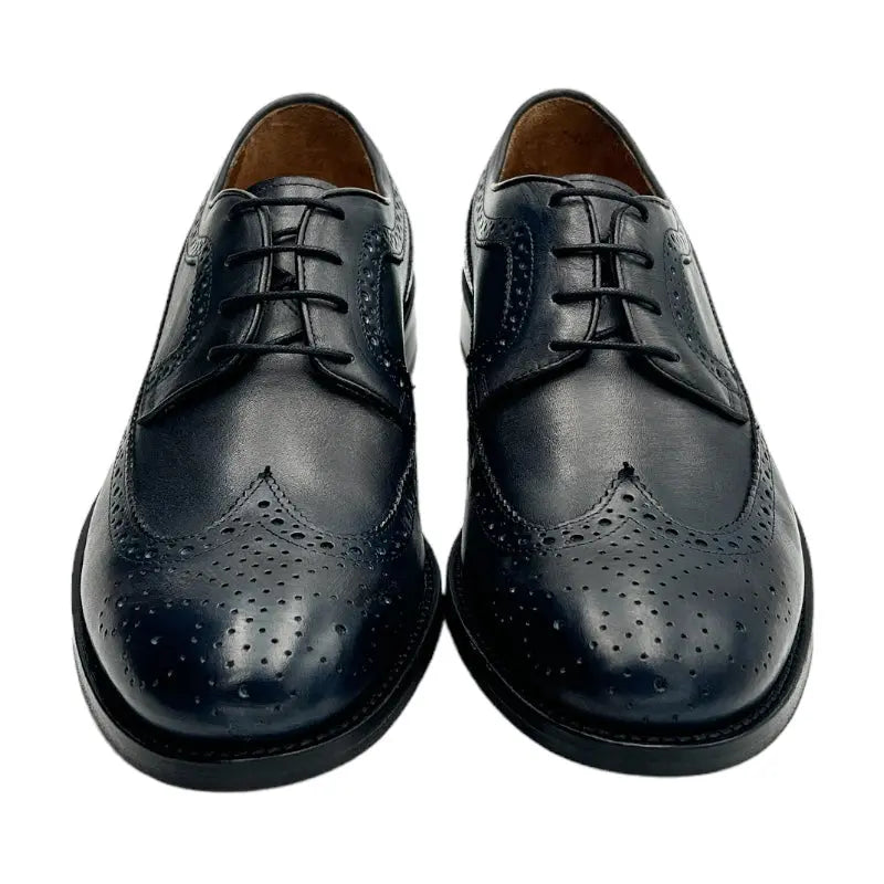 Sandro Barbera Tinte a Mano 44214 derby uomo blugrey long wing