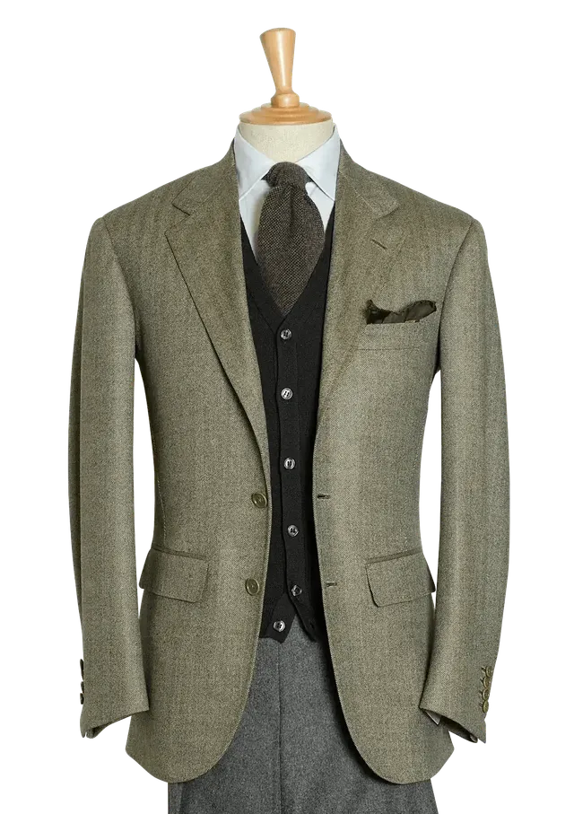 Stefano Bemer Blazers SV2018 giacca lana spigata salvia