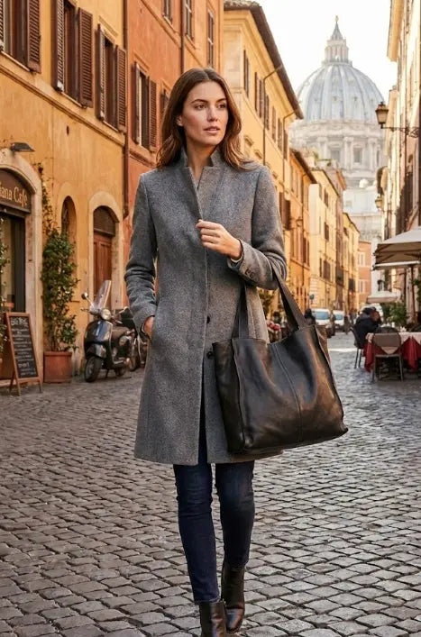 Sandro Barbera Borse BAXC49 borsa spalla pelle nero