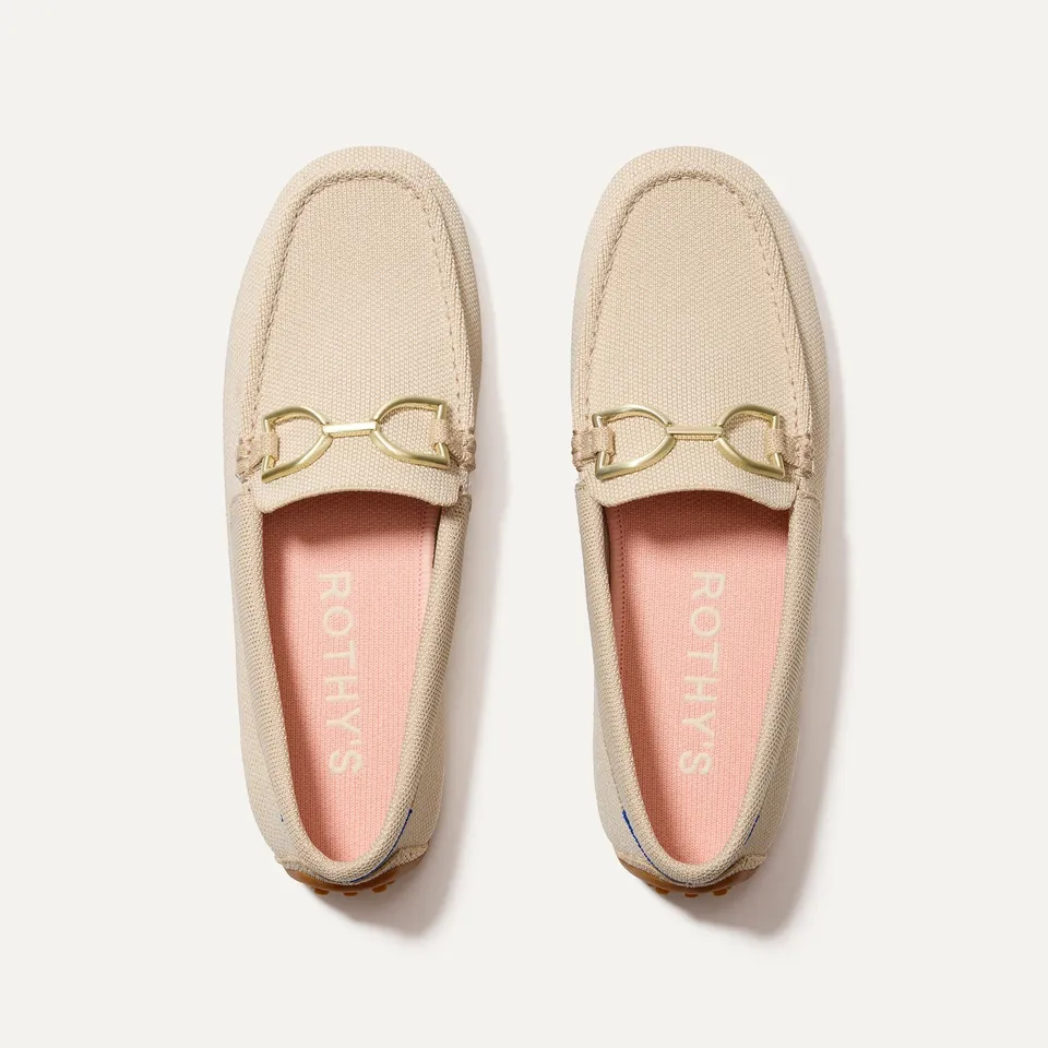 Rothy's The Double Bit Driver mocassini donna Sesame morsetto oro