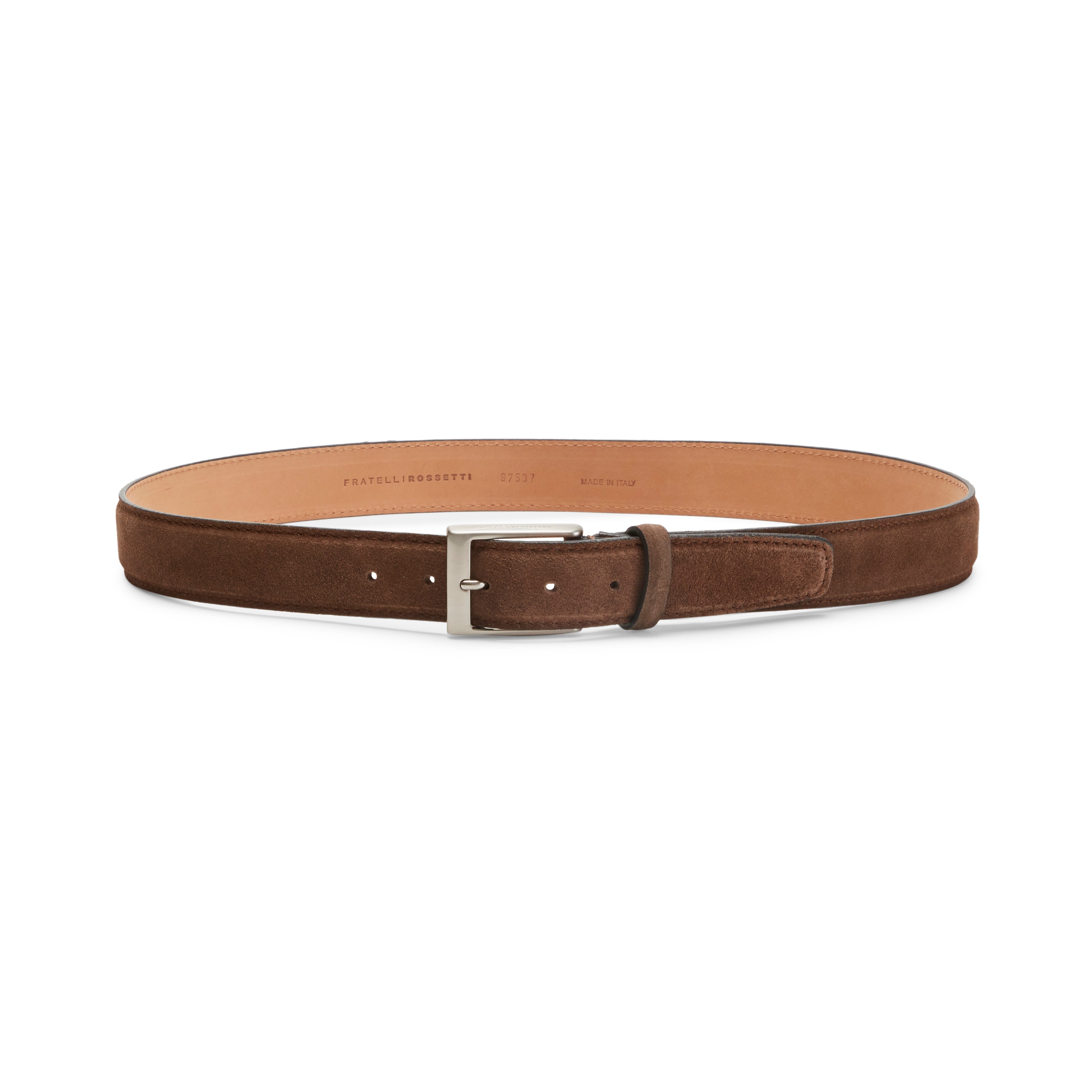 F.lli Rossetti 97537 cintura uomo suede tabacco regolabile