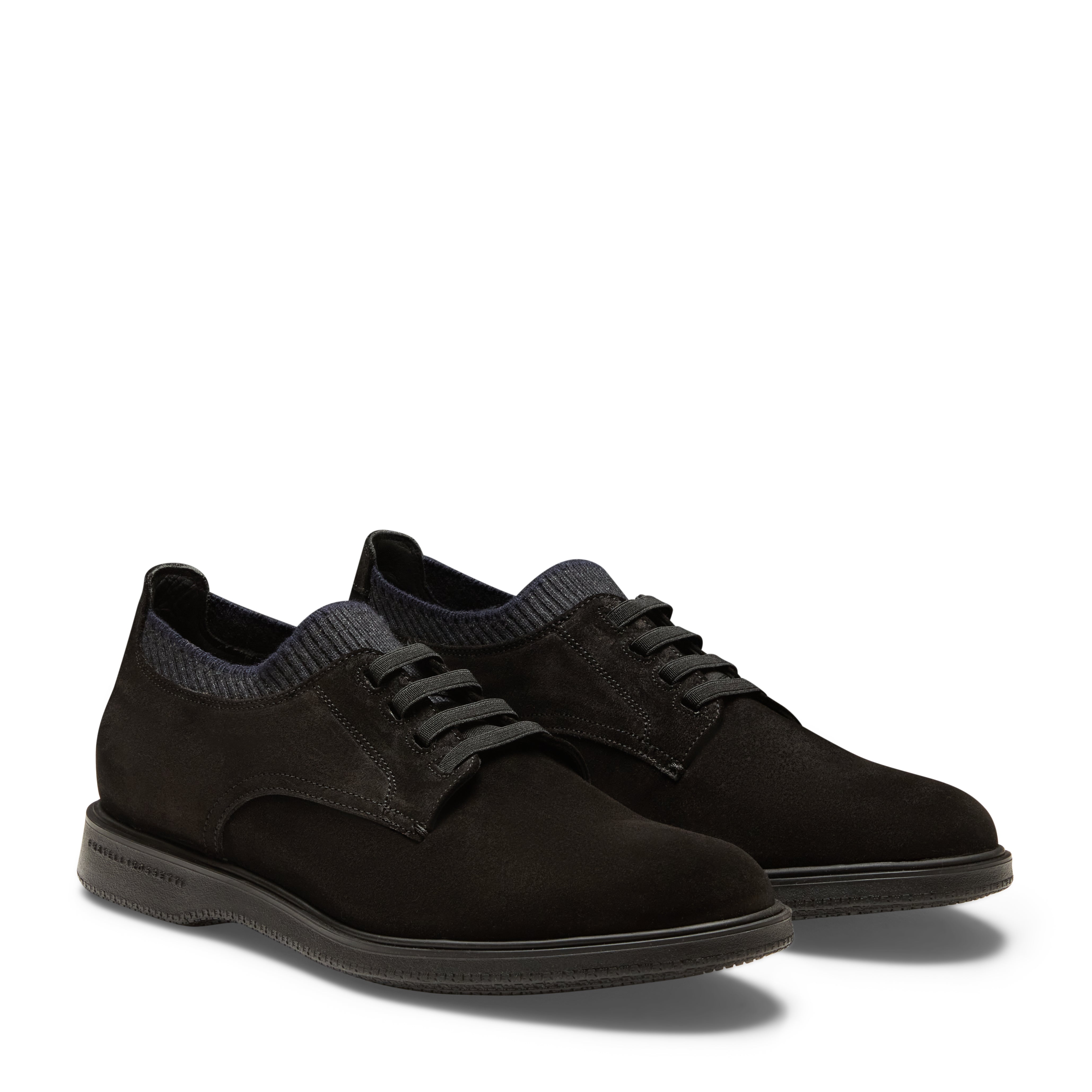 F.lli Rossetti 47333 Derby Uomo Nero Suede Idrorepellente