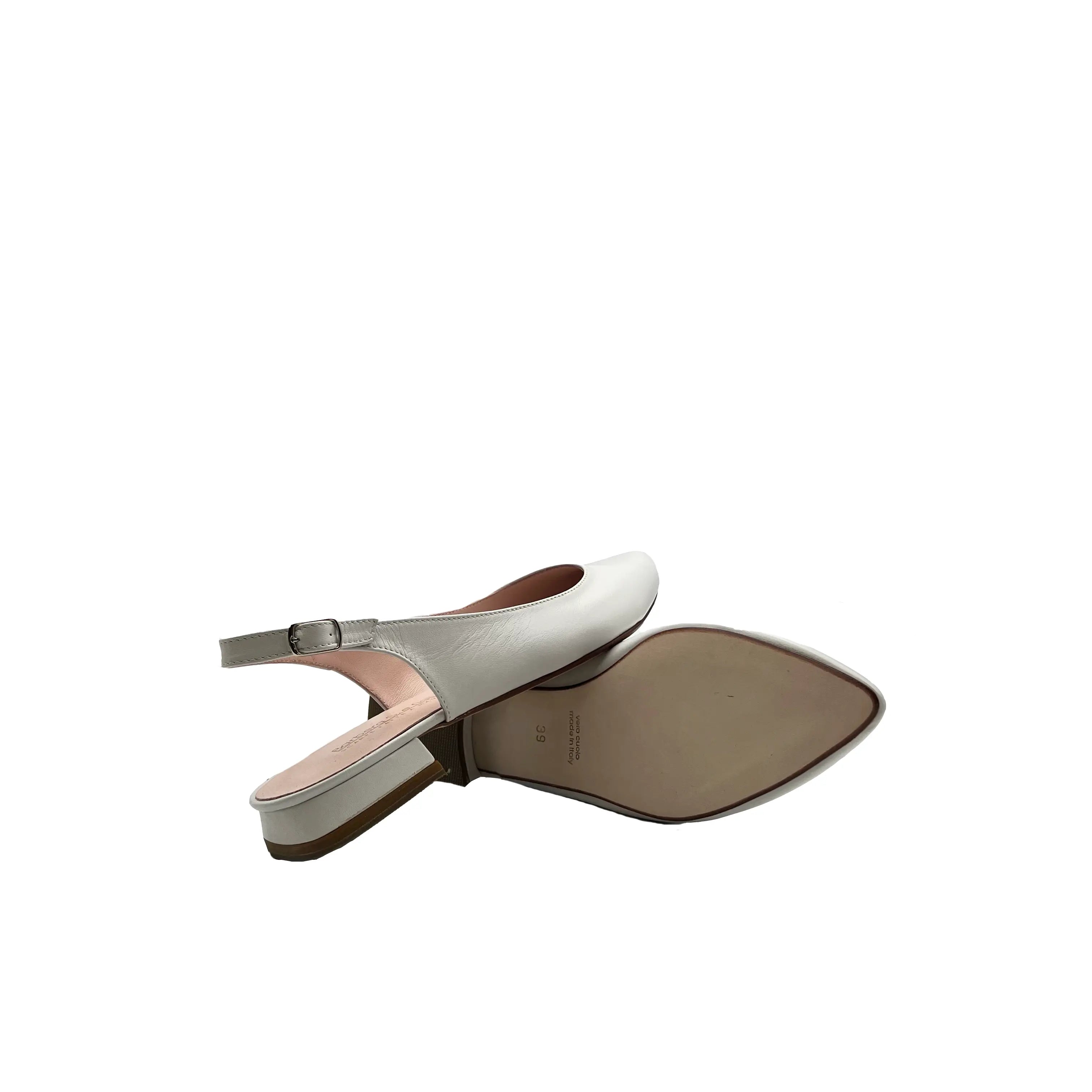 Sandro Barbera & Figli Stringate Donna 254 sandalo bianco pelle