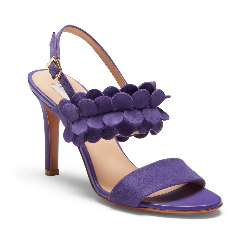 F.lli Rossetti 68261 sandalo viola in suede tacco 90