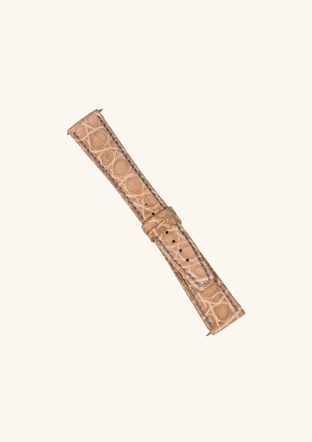 Stefano Bemer cinturino orologio beige alligatore 19/15