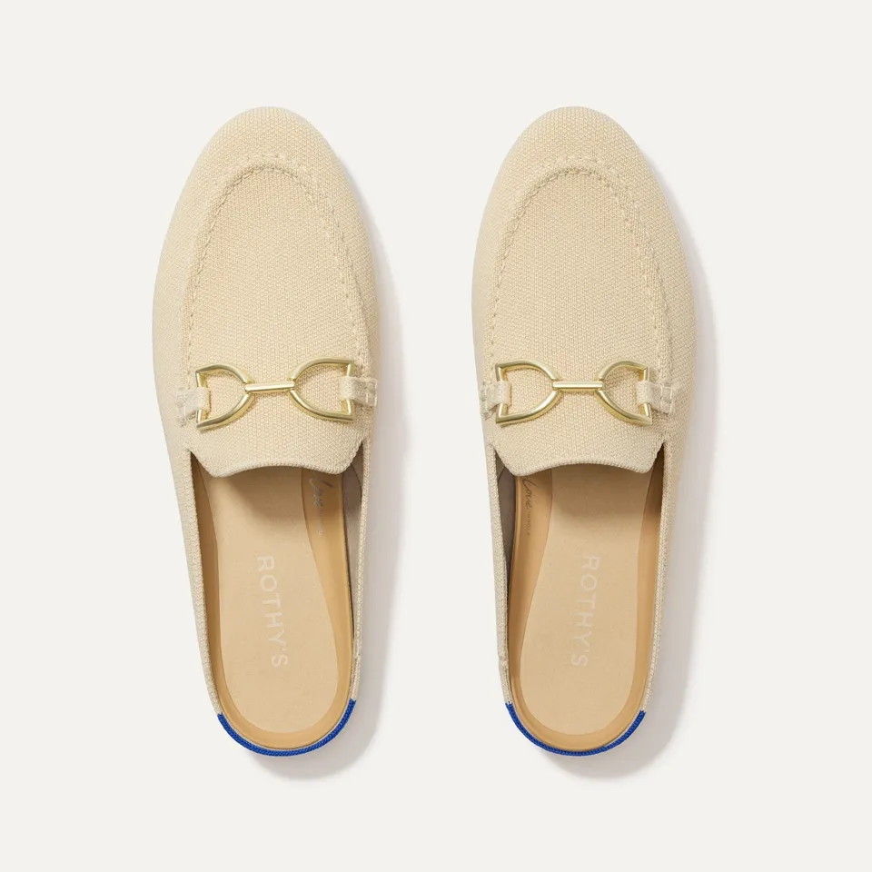 Rothy's Double Bit Loafer Mule mocassini sandstone