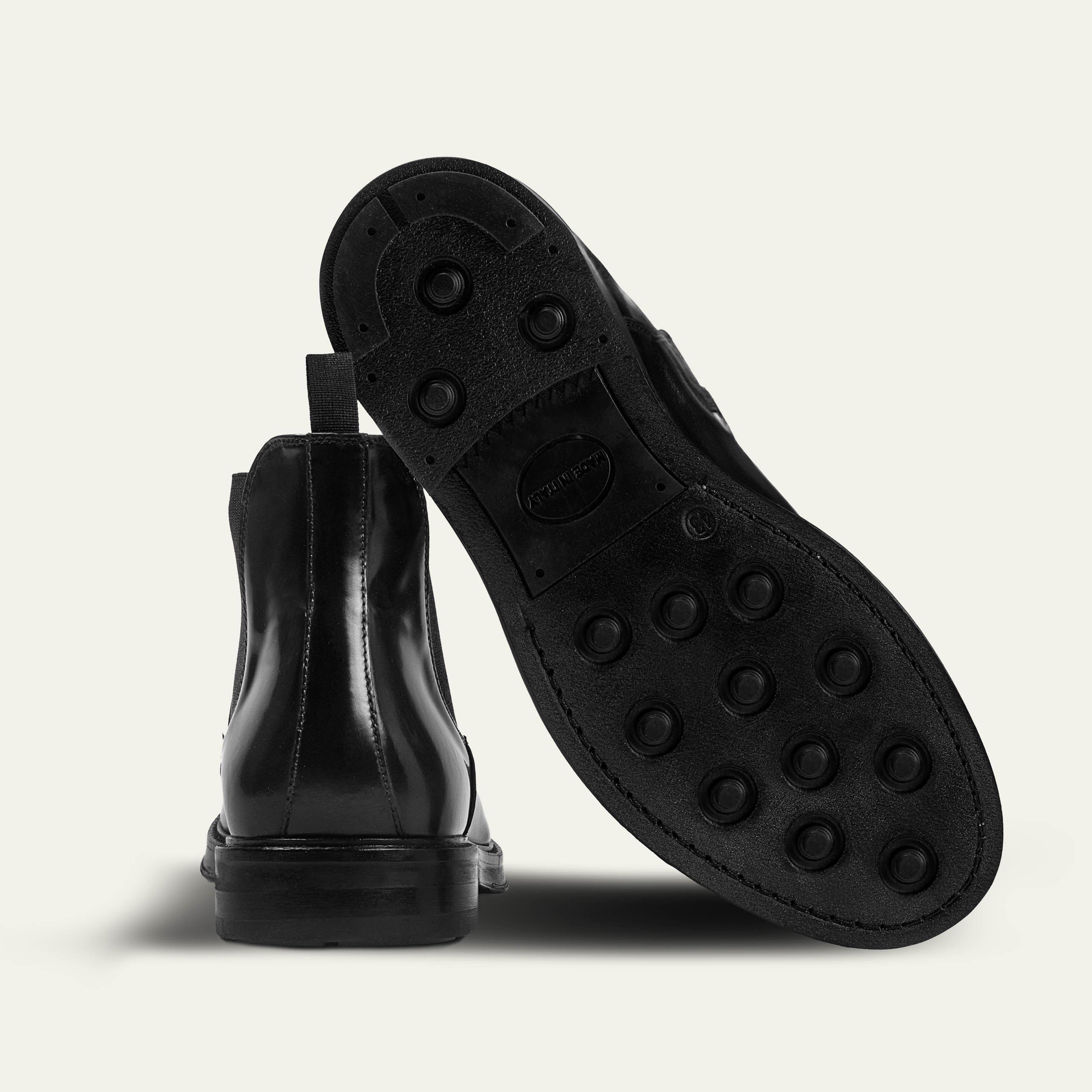 Dellovo Carditello stivaletto beatles uomo nero pelle
