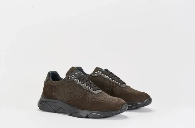 Sandro Barbera Wooly City Run sneaker marrone lana unisex