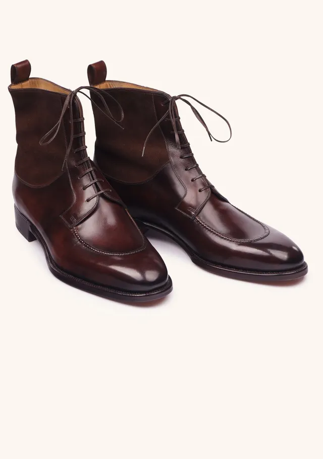 Stefano Bemer C7800 stivali derby pelle marrone
