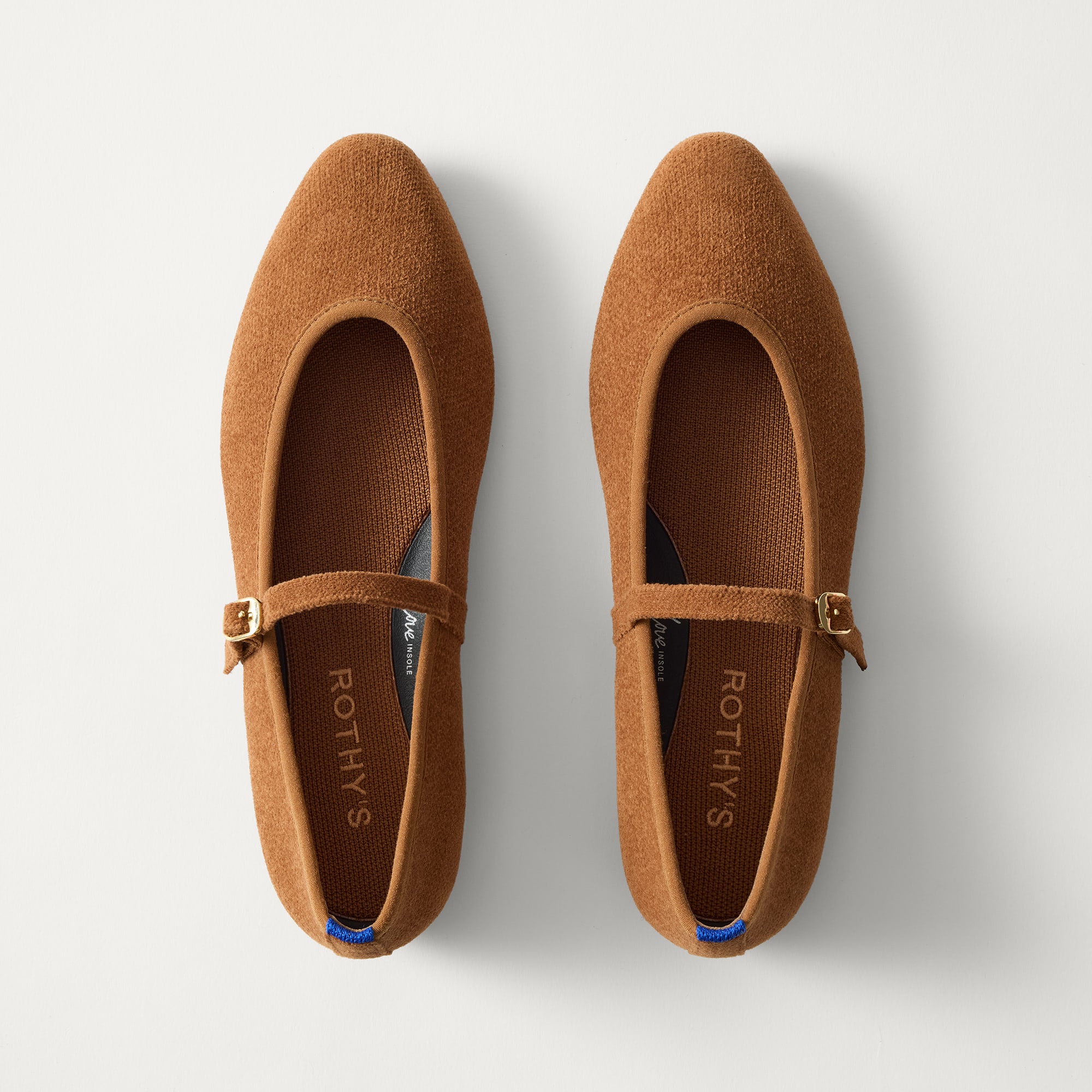 Rothy's Flats The Almond Mary Jane ballerine ReVelvet Black