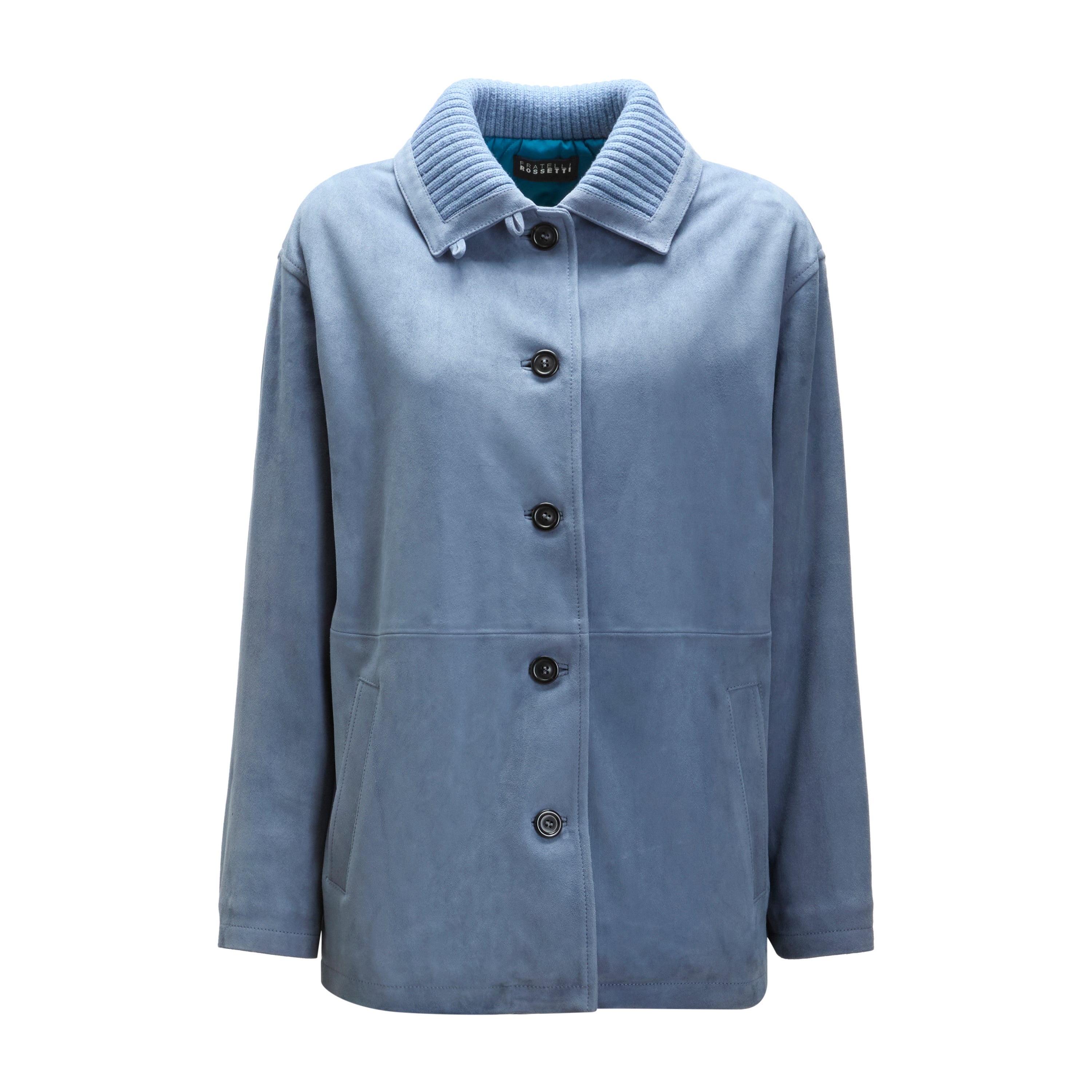 F.lli Rossetti 98420 Caban Donna Pelle Blu Denim