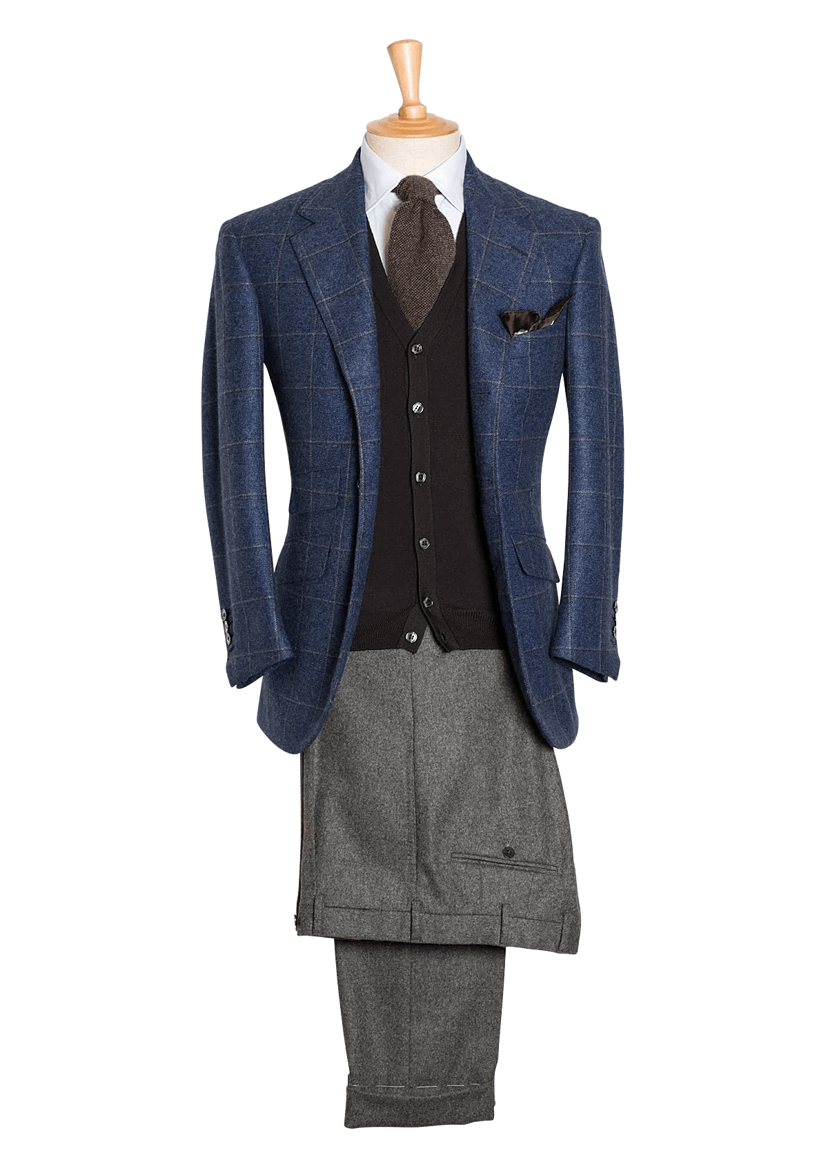 Stefano Bemer Blazers SV2026 Giacca Cashmere Blu quadri 44