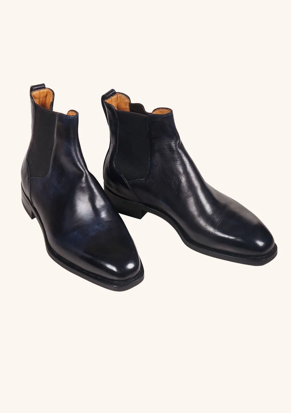 Stefano Bemer Boots C7911 stivale chelsea blu pelle museum