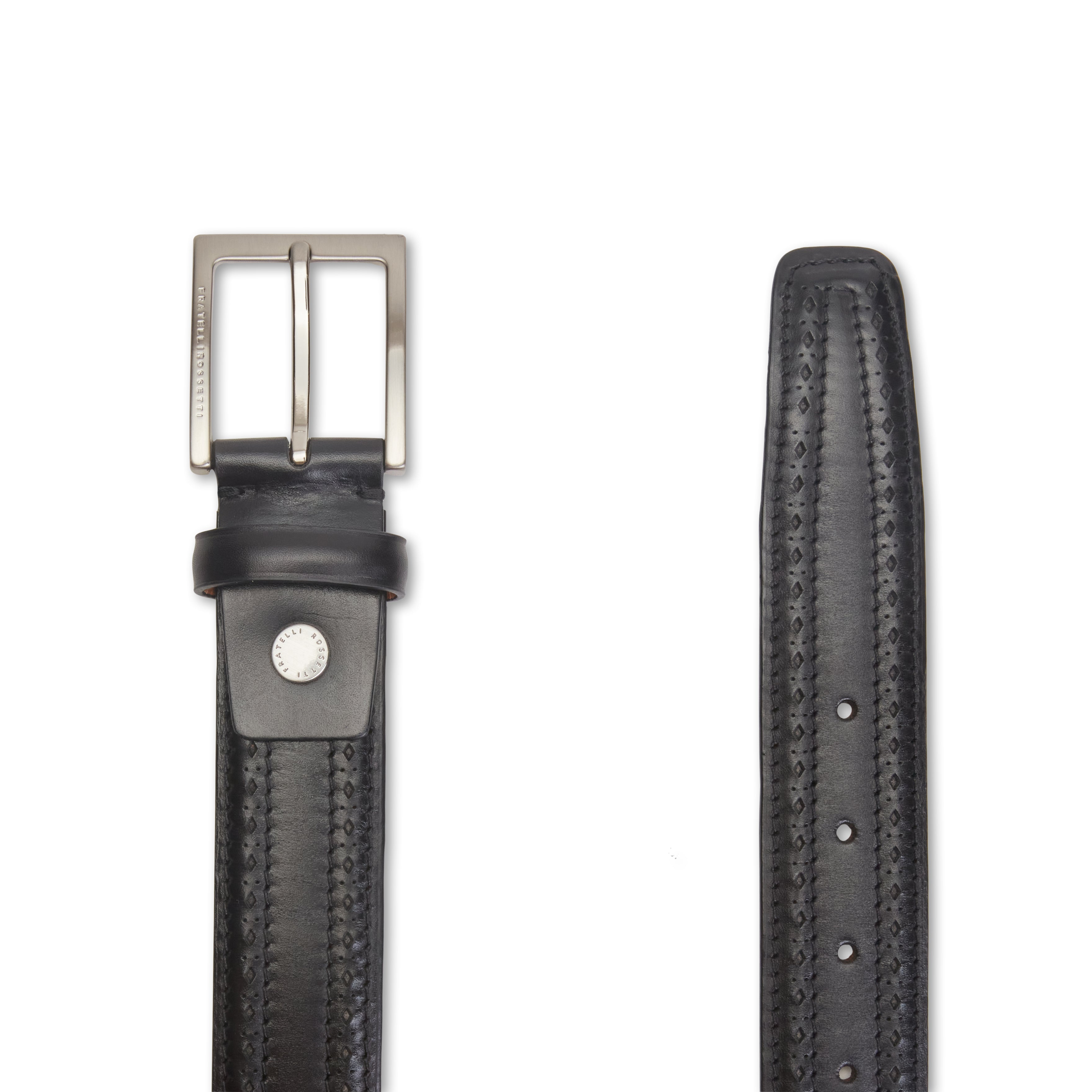 F.lli Rossetti 97520 Cintura Uomo Pelle Nera 35mm