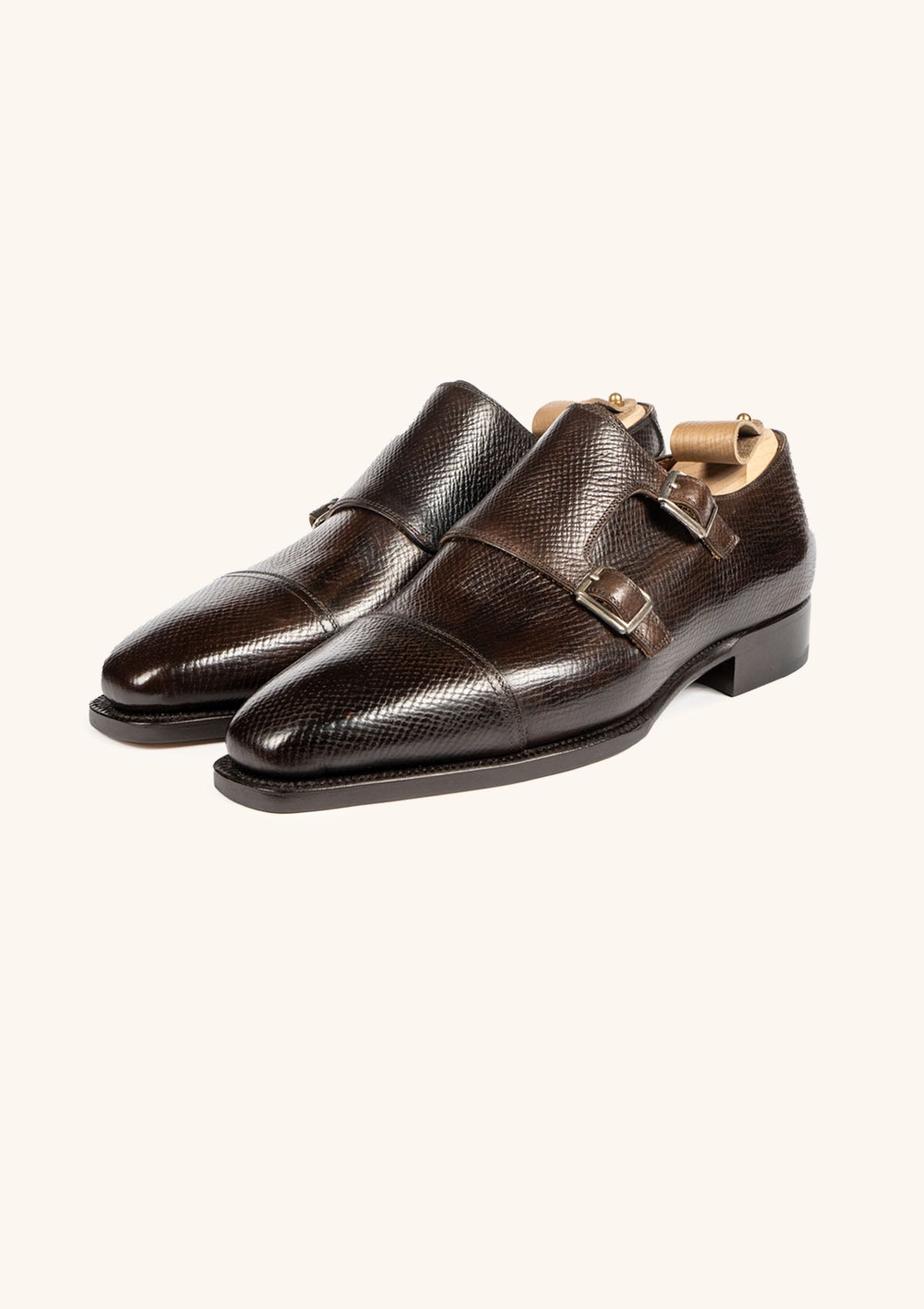 Stefano Bemer Classica Double Monk Pelle Marrone 42