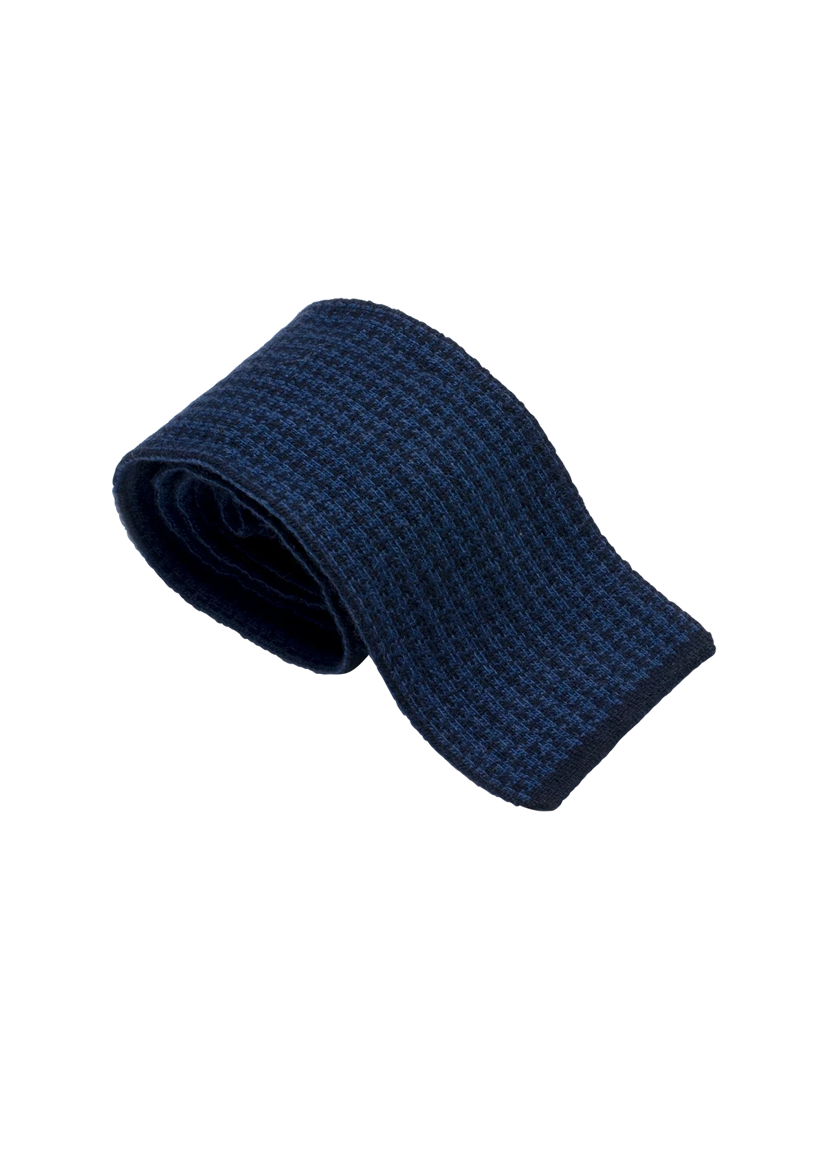 Stefano Bemer Ties Maglia Pattern 3 cravatta lana blu navy 8 cm