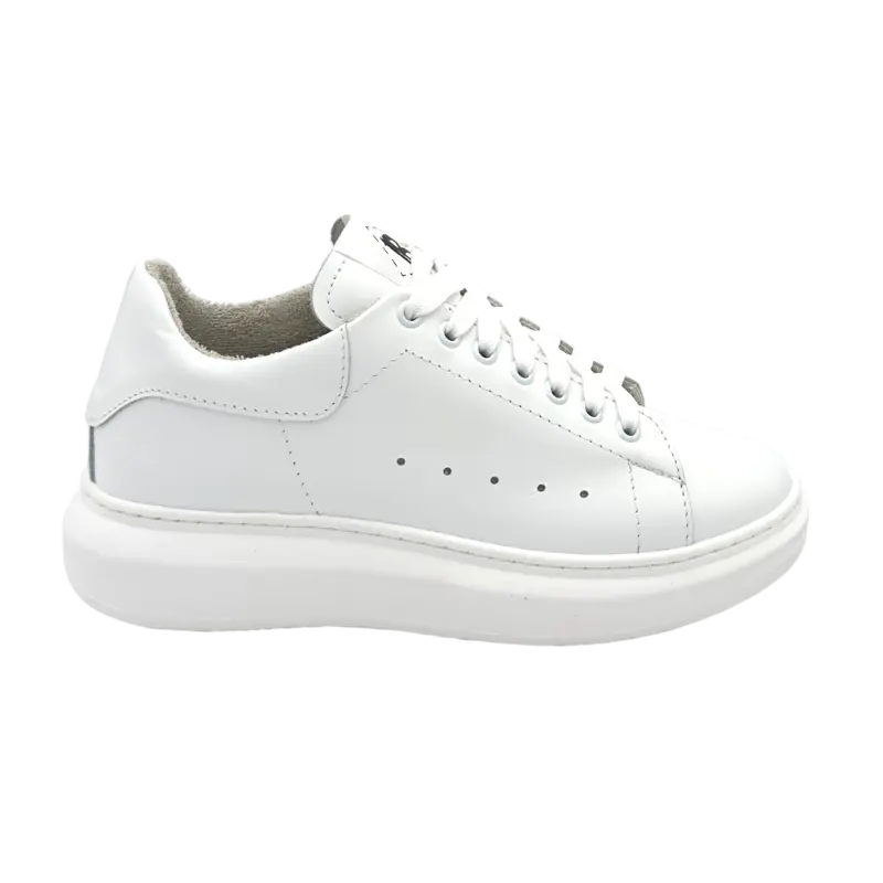 Sandro Barbera B68 Iconic White sneakers bianche pelle vera