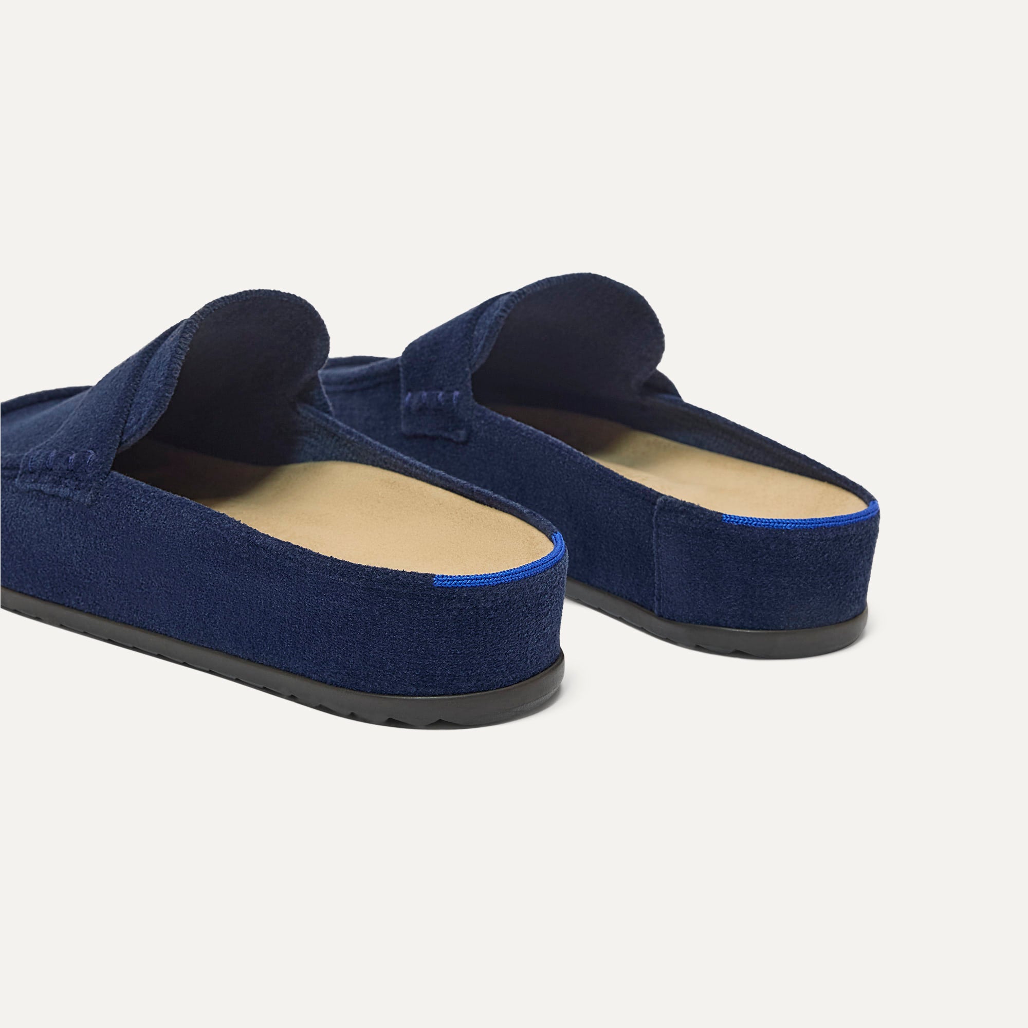 Rothy's Clogs The Penny Clog zoccoli ReVelvet Navy punta tonda