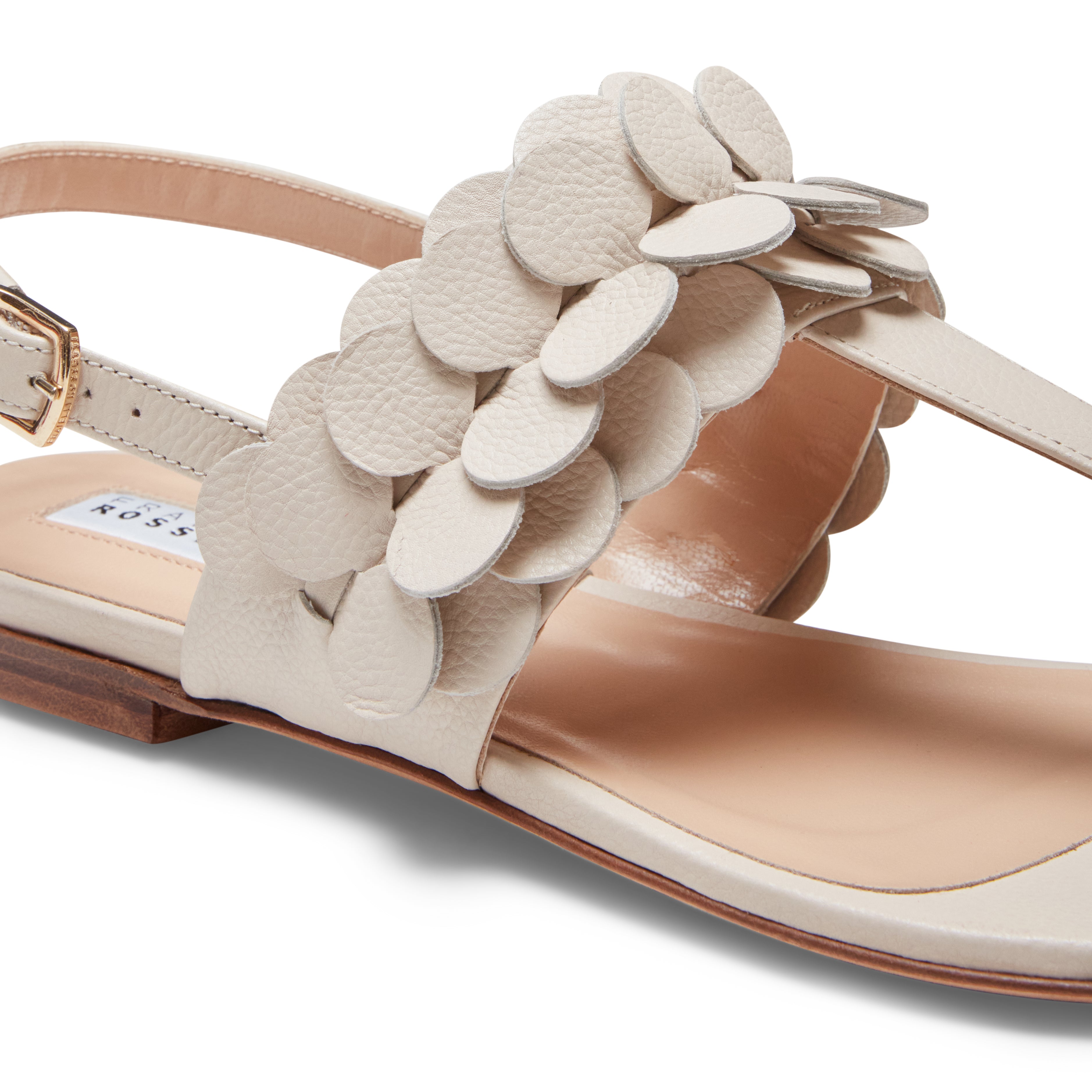 F.lli Rossetti 68262 Sandalo Pelle Avorio con Paillettes