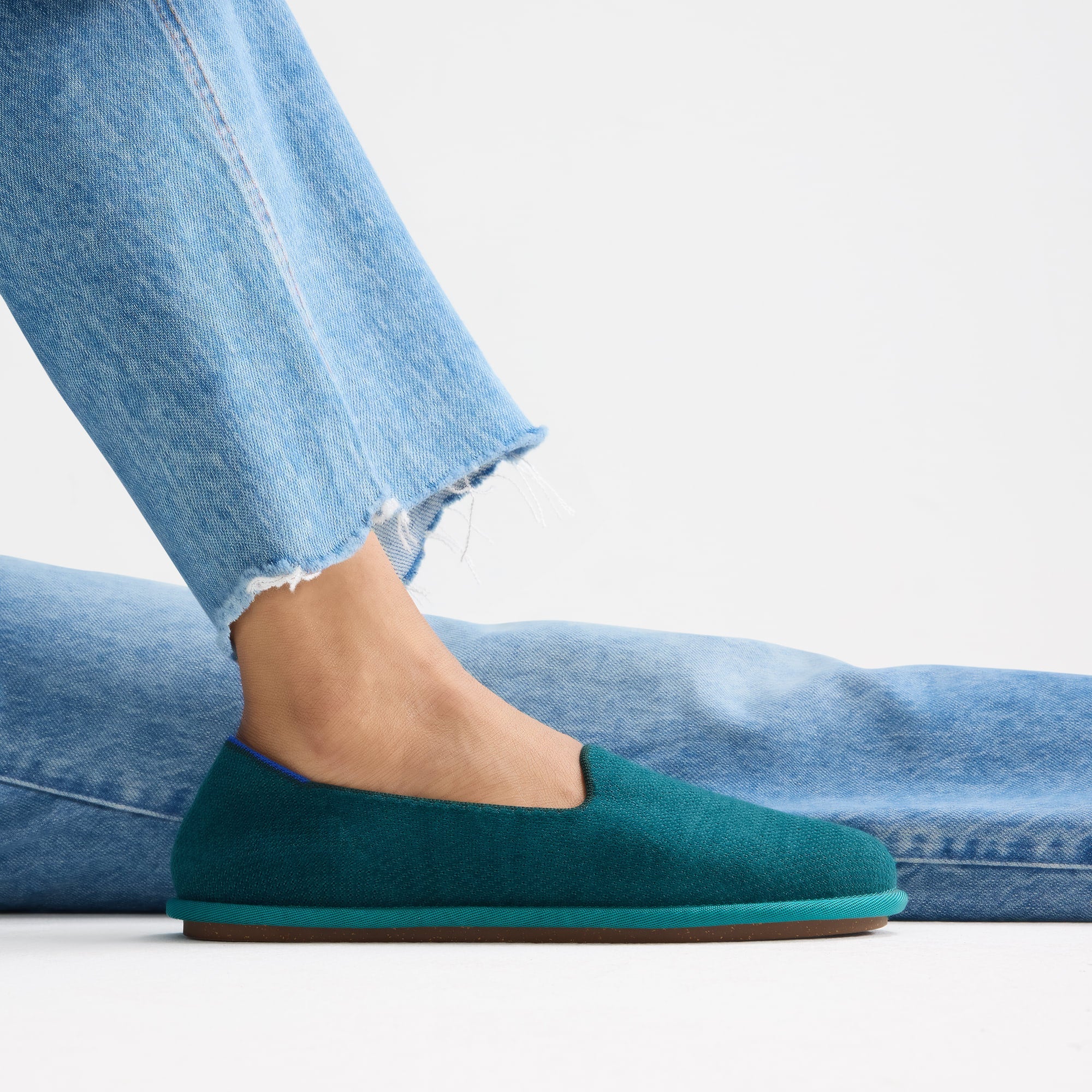 Rothy's Cruiser Loafer mocassini Everglade verde velluto